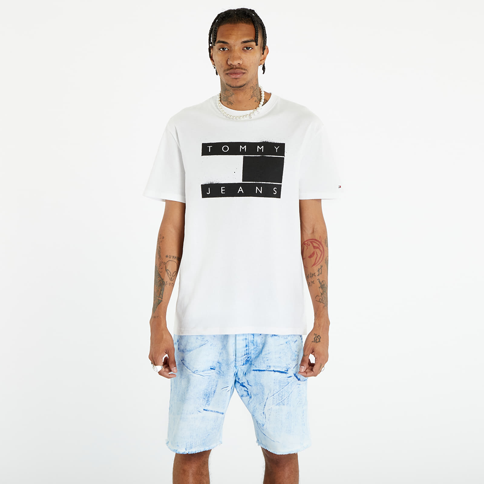 T-shirts TOMMY JEANS Classic Spray Flag T-Shirt White