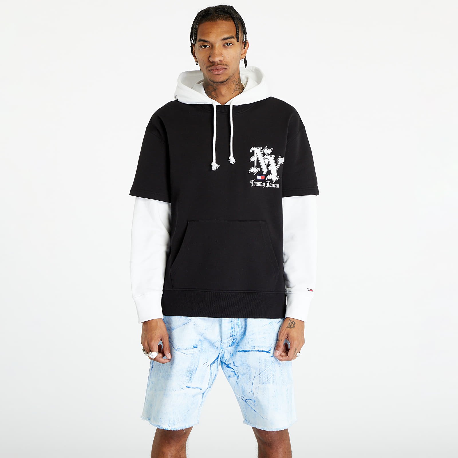 Hanorace Tommy Jeans Relaxed Ny Grunge Hoodie Black