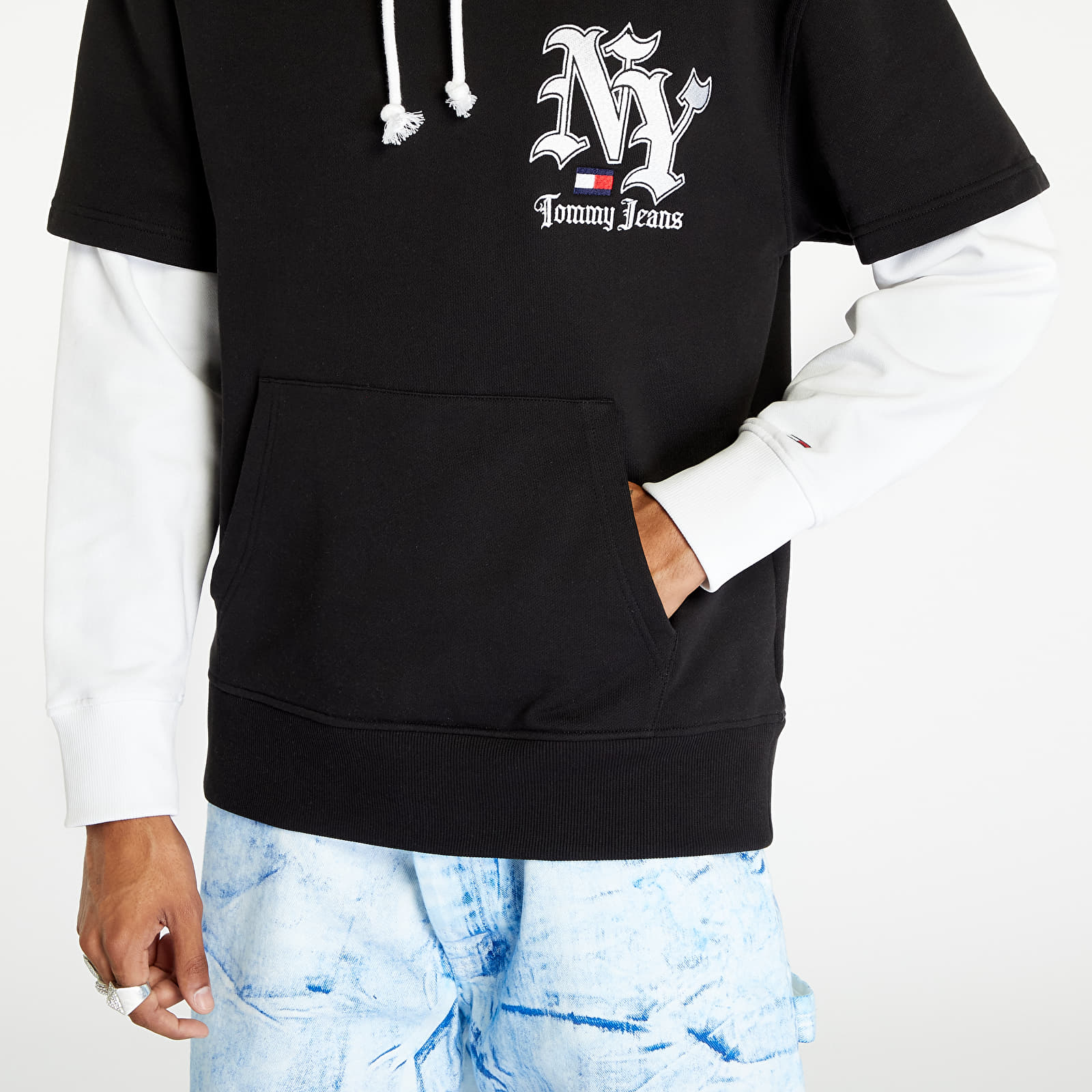 Hanorace Tommy Jeans Relaxed Ny Grunge Hoodie Black