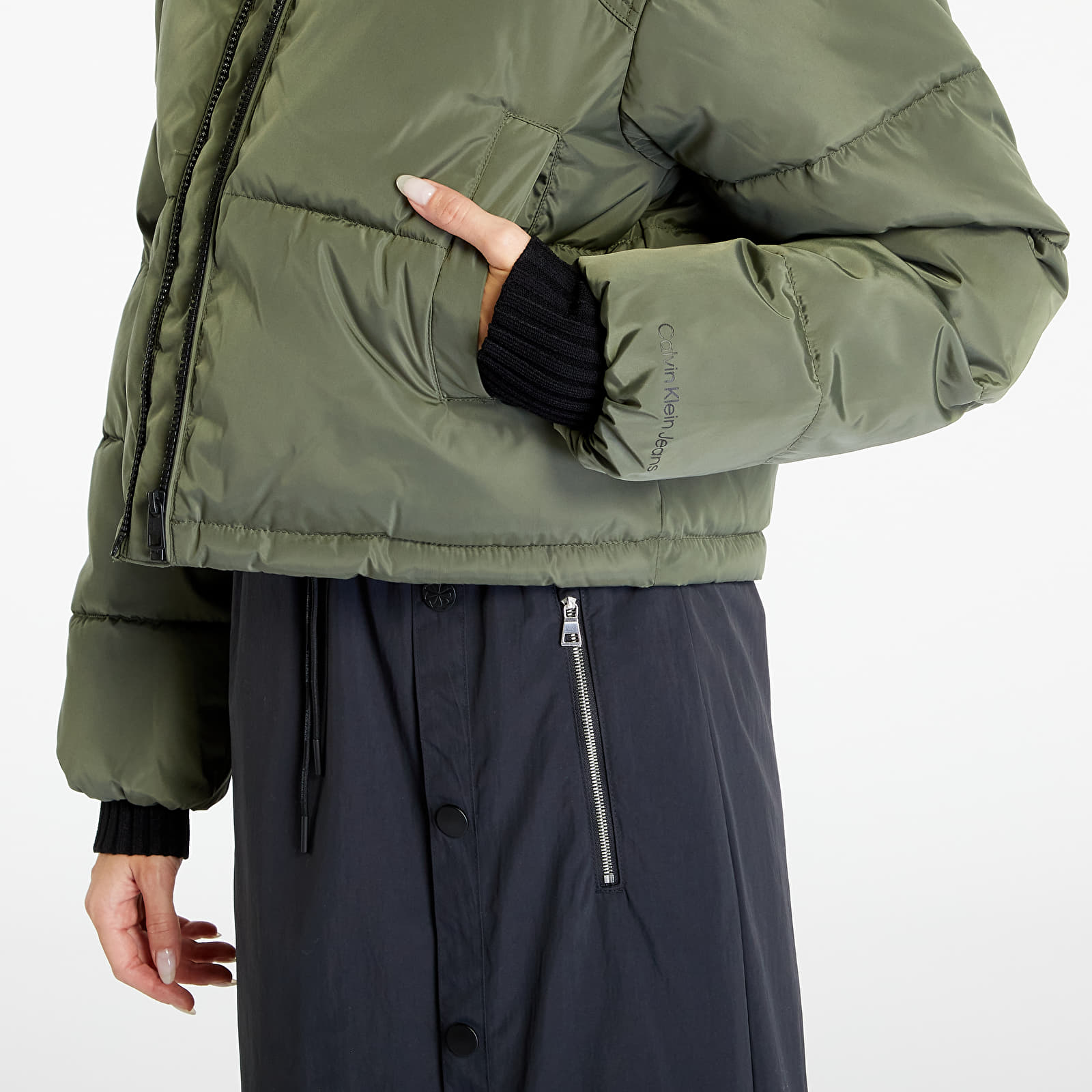 Chaquetas CALVIN KLEIN JEANS Non Down Cropped Puf Green