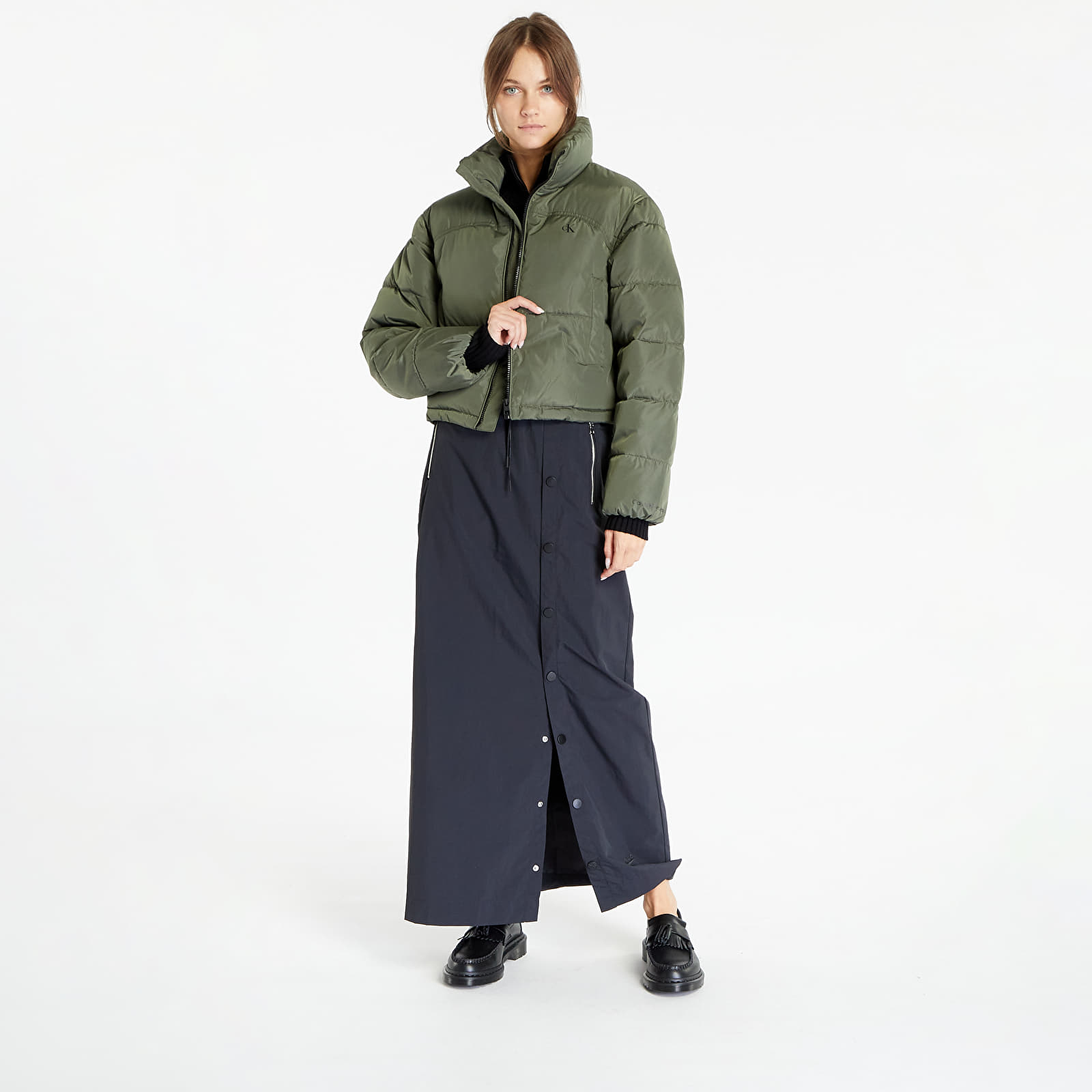 Chaquetas CALVIN KLEIN JEANS Non Down Cropped Puf Green