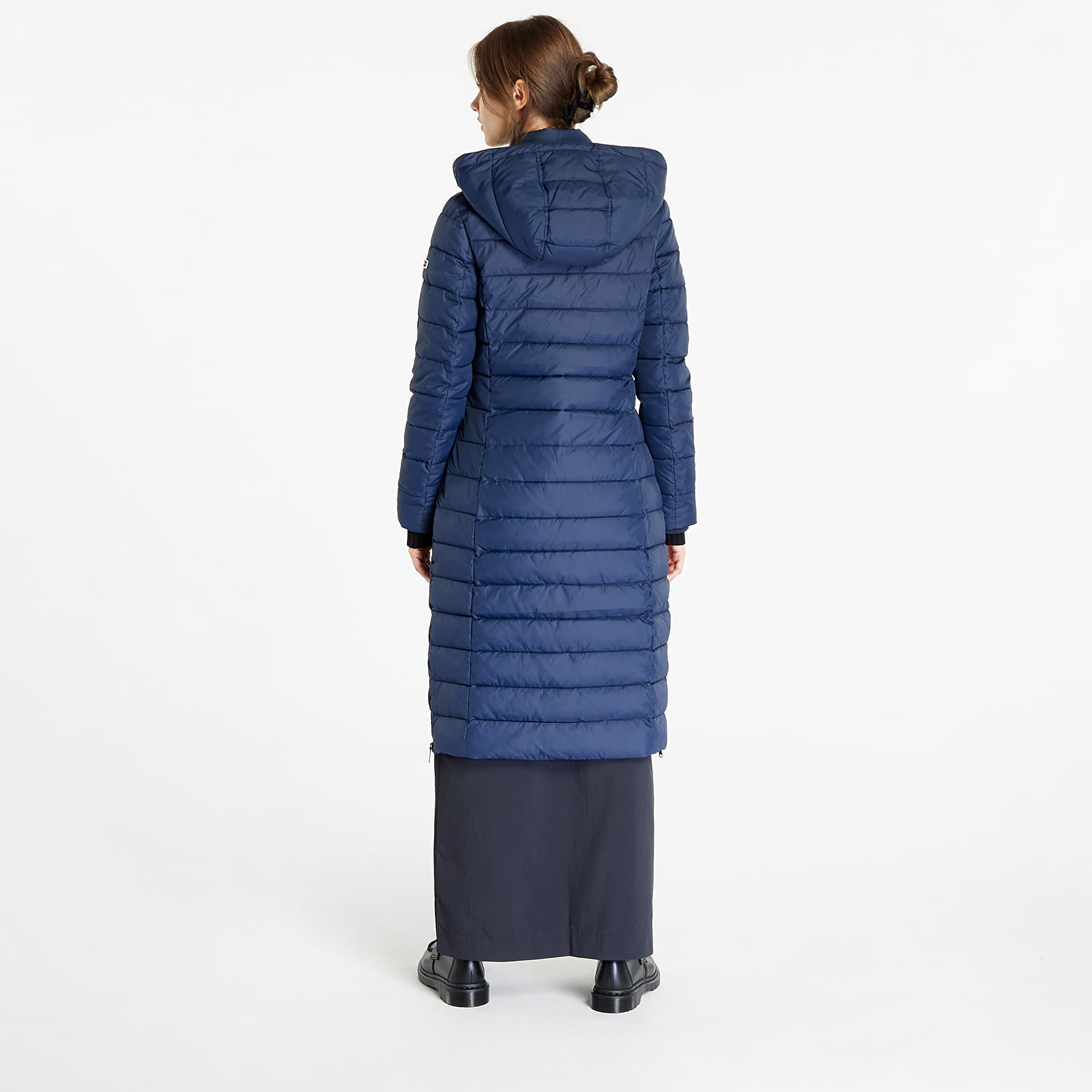 Kabáty Tommy Jeans Tjw Basic Hooded Coat Blue
