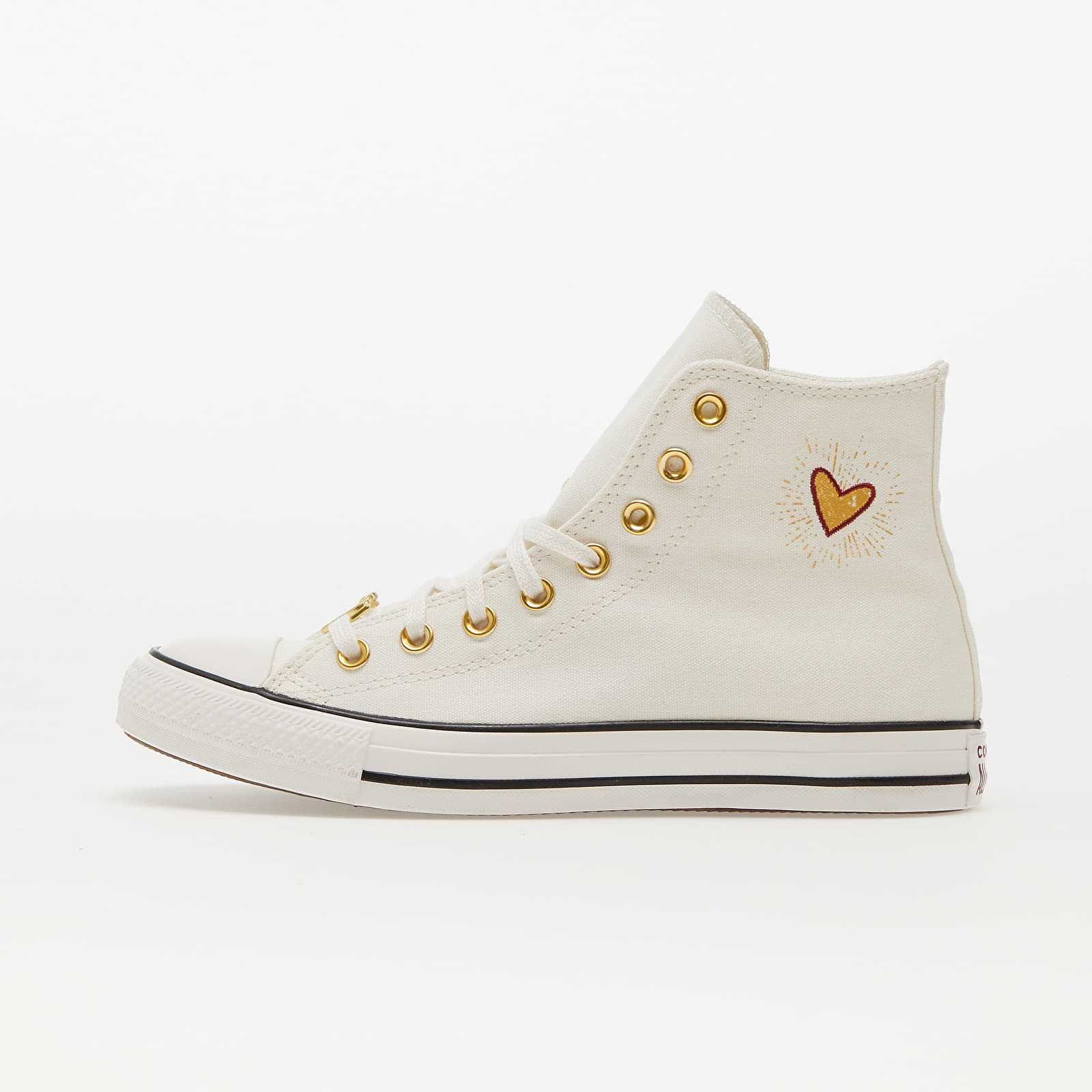 White leather converse with gold studs hotsell