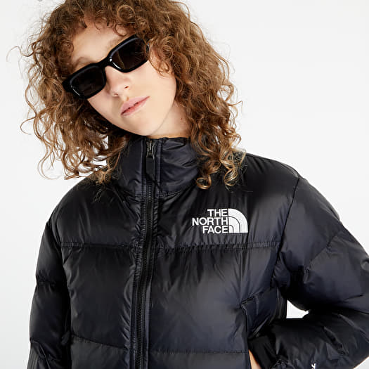 Black white north face jacket discount