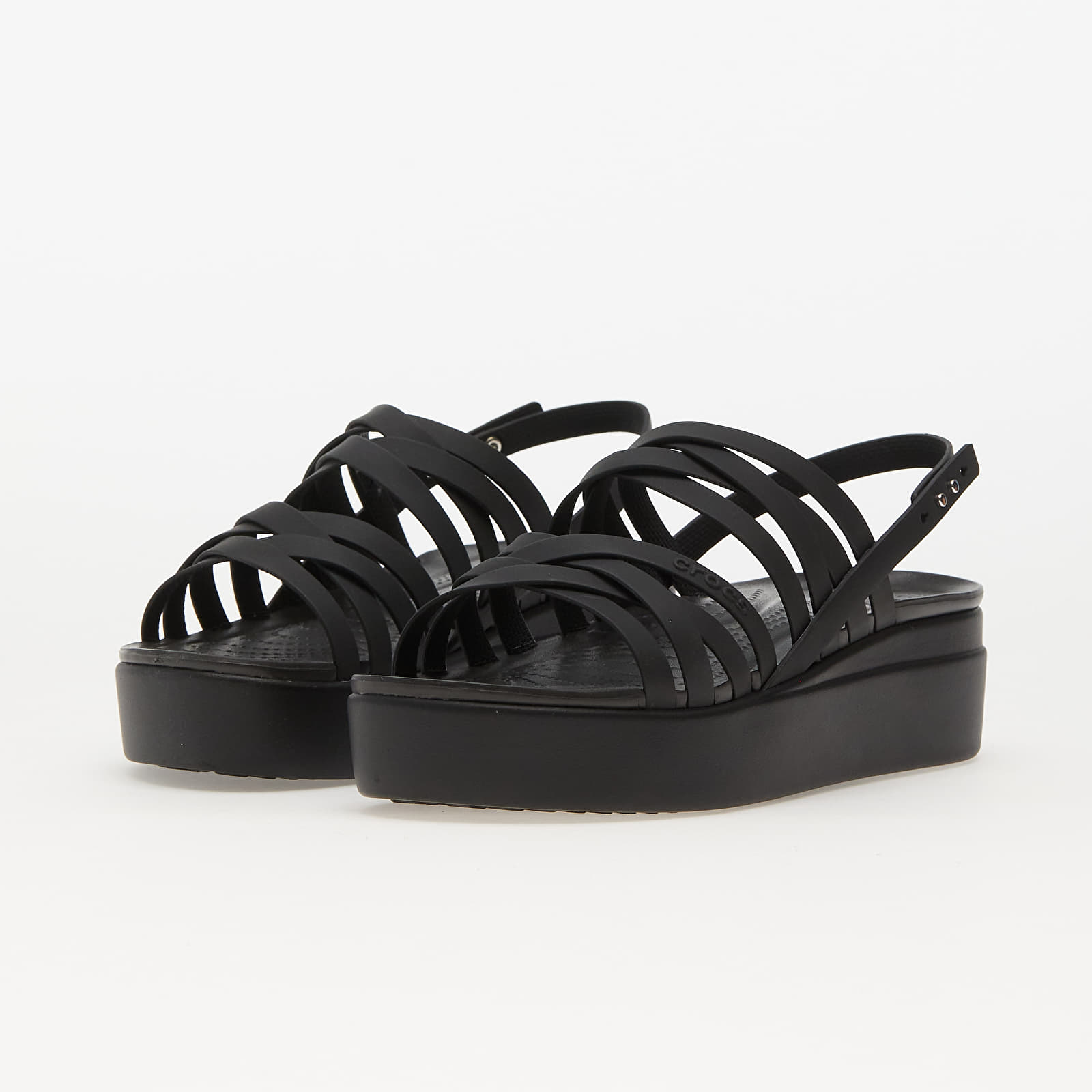 Joggesko og sko for kvinner Crocs Brooklyn Strappy Lowwdg Black
