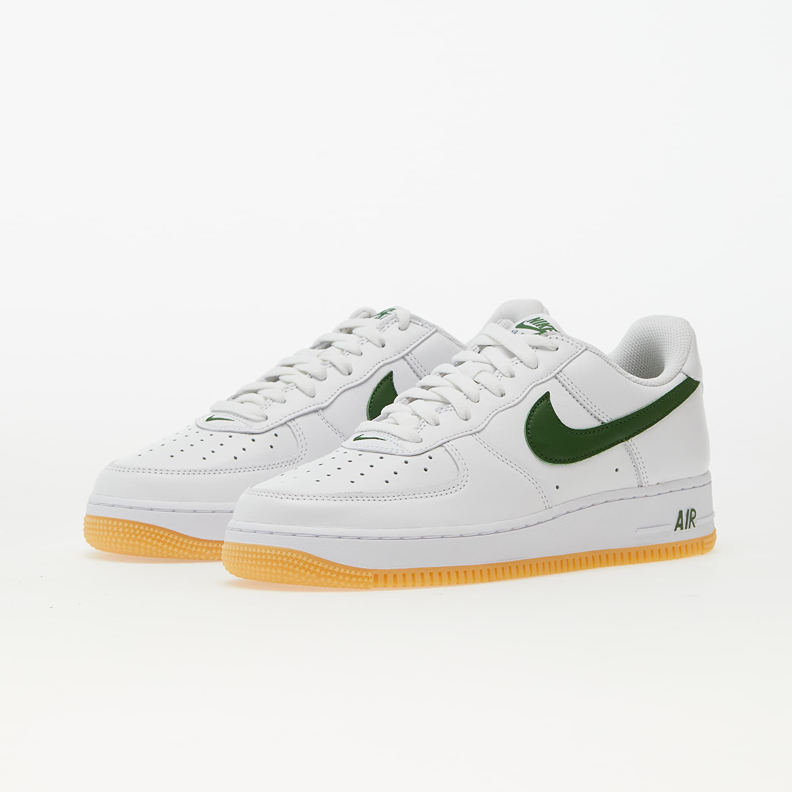 Men's sneakers and shoes Nike Air Force 1 Low Retro White/ Forest Green-Gum Yellow