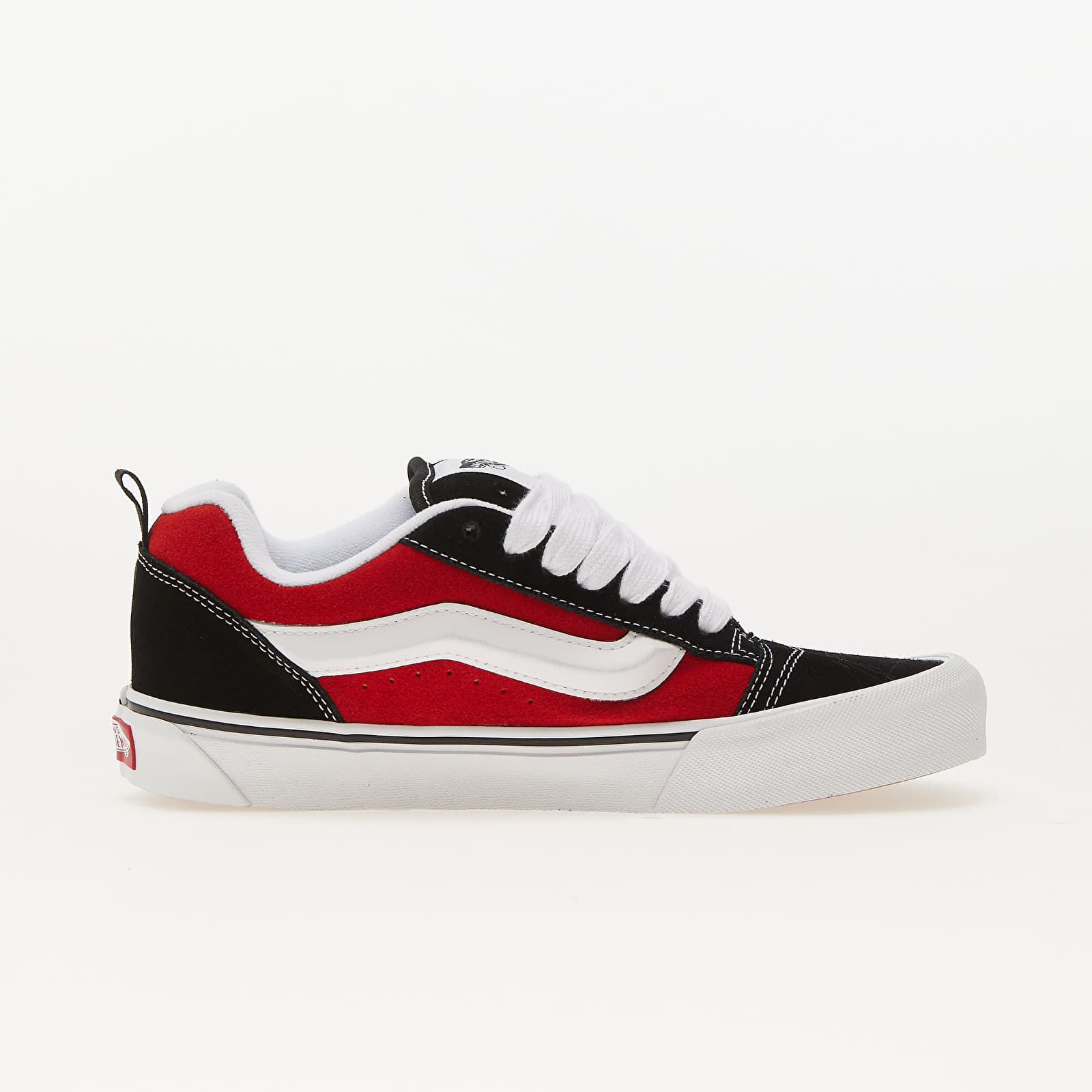 Vans old skool white and red trainers cheap