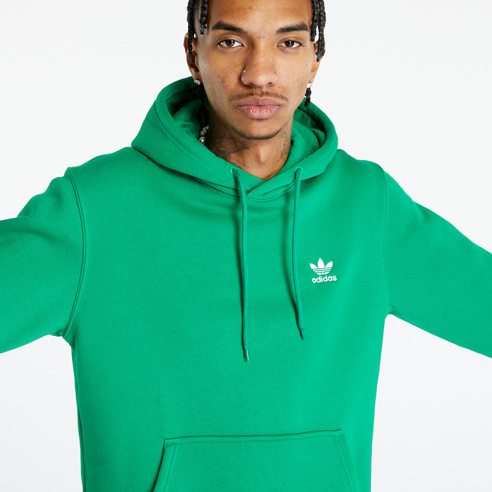 Adidas originals essentials hoodie in forest gree best sale