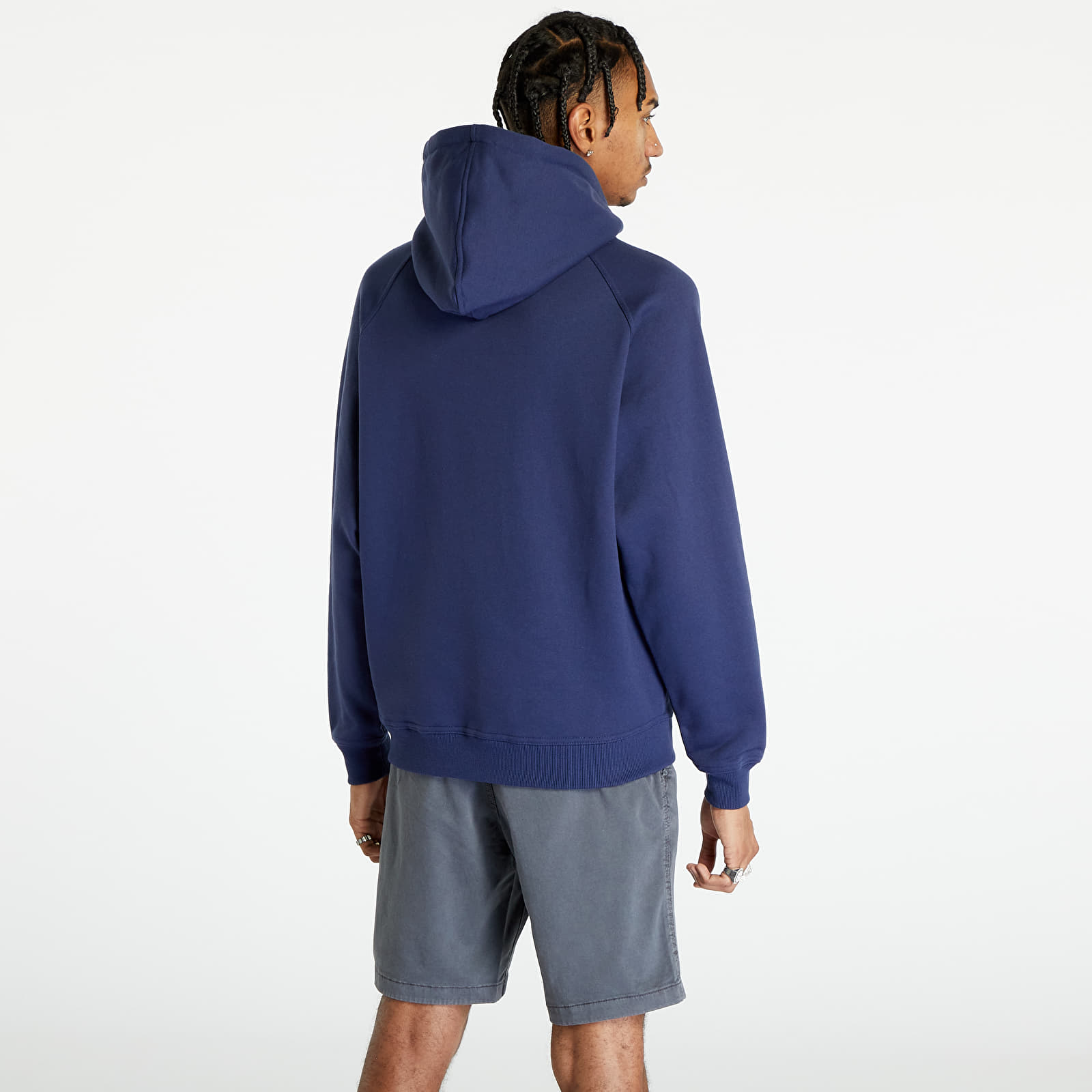 Mikiny Urban Classics Blank Hoody Dark Blue