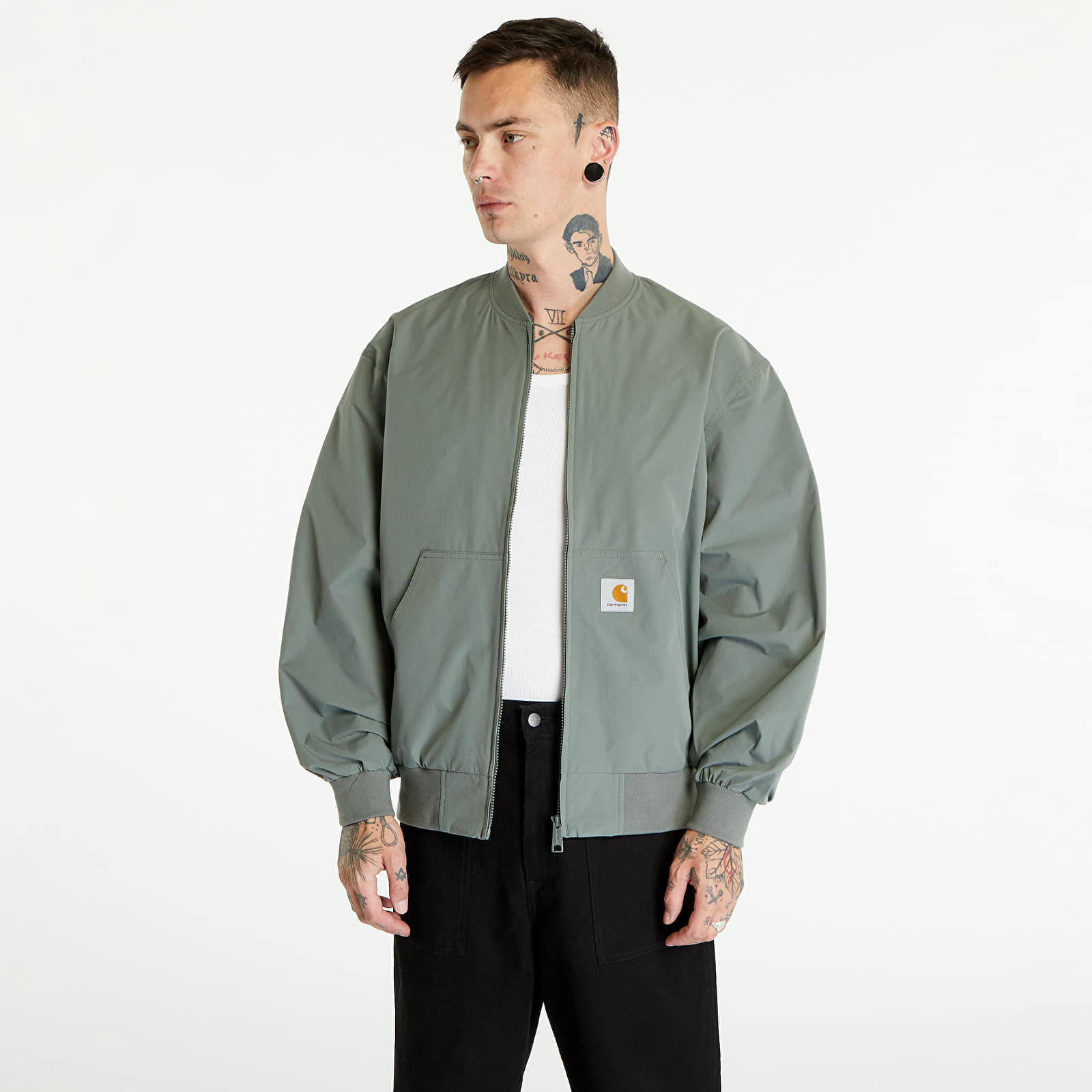 Men's Carhartt WIP X Ashton Blouson Leopard Green Nylon