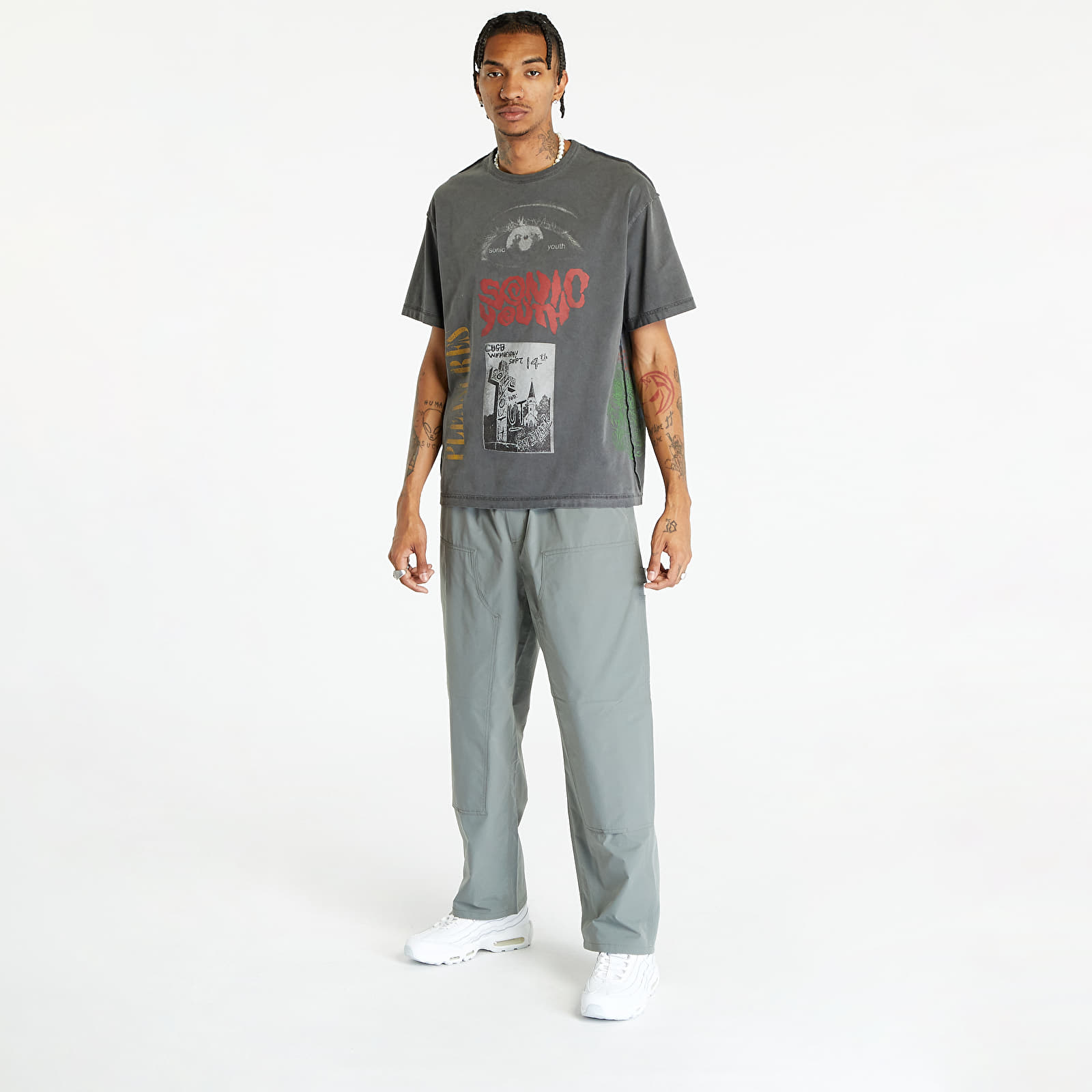 Džíny a kalhoty Carhartt WIP Montana Pant Smoke Green