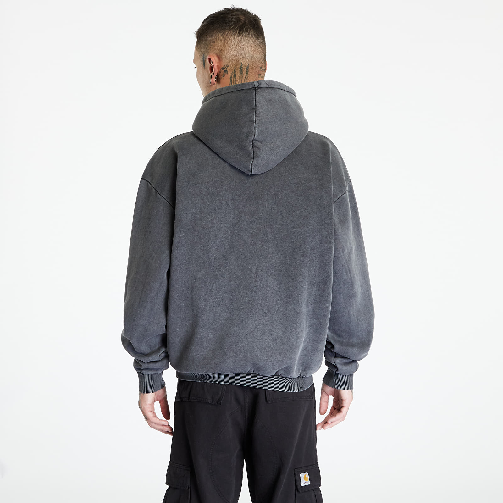 Sweaters Urban Classics Stone Washed Hoody Black