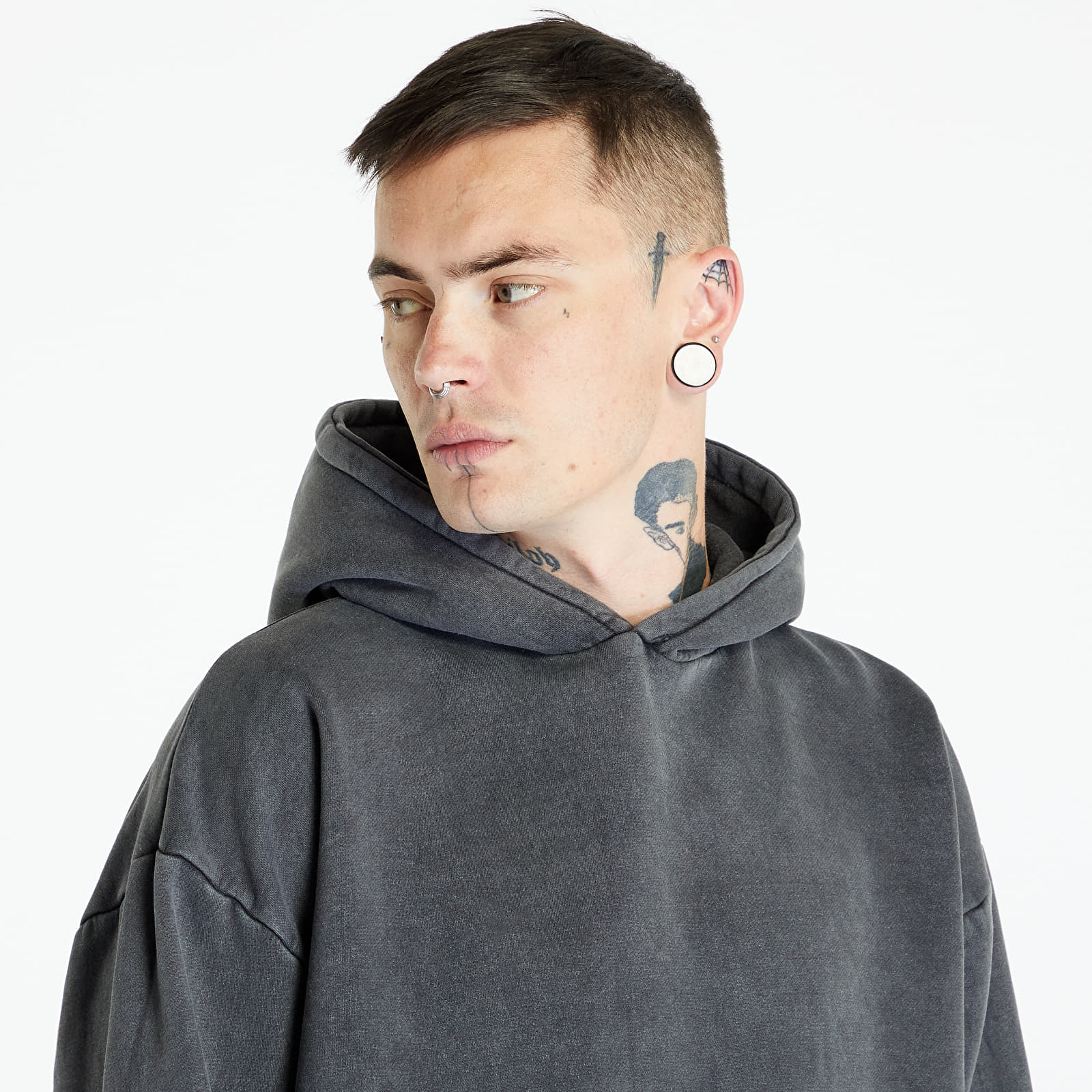 Sweaters Urban Classics Stone Washed Hoody Black