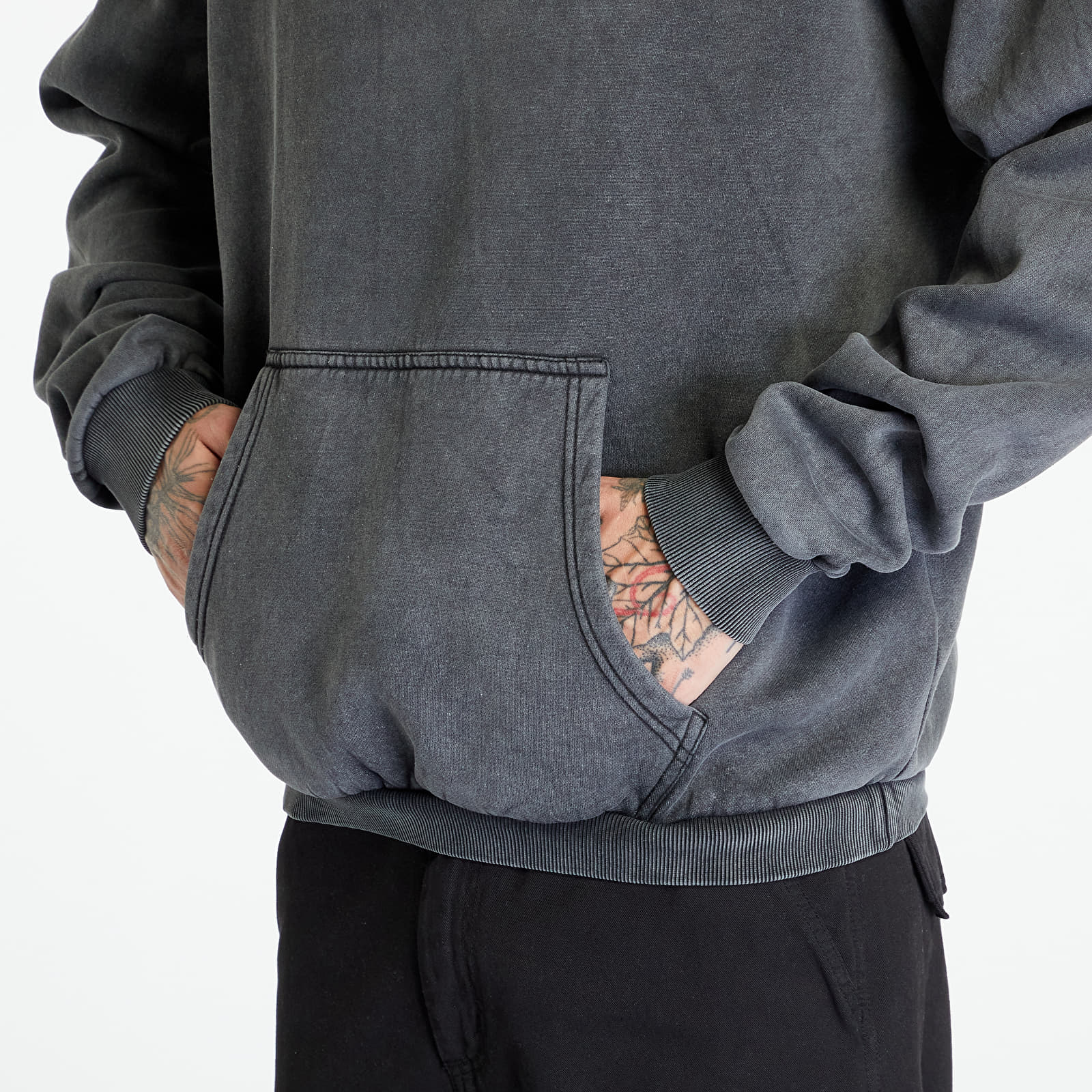 Sweaters Urban Classics Stone Washed Hoody Black