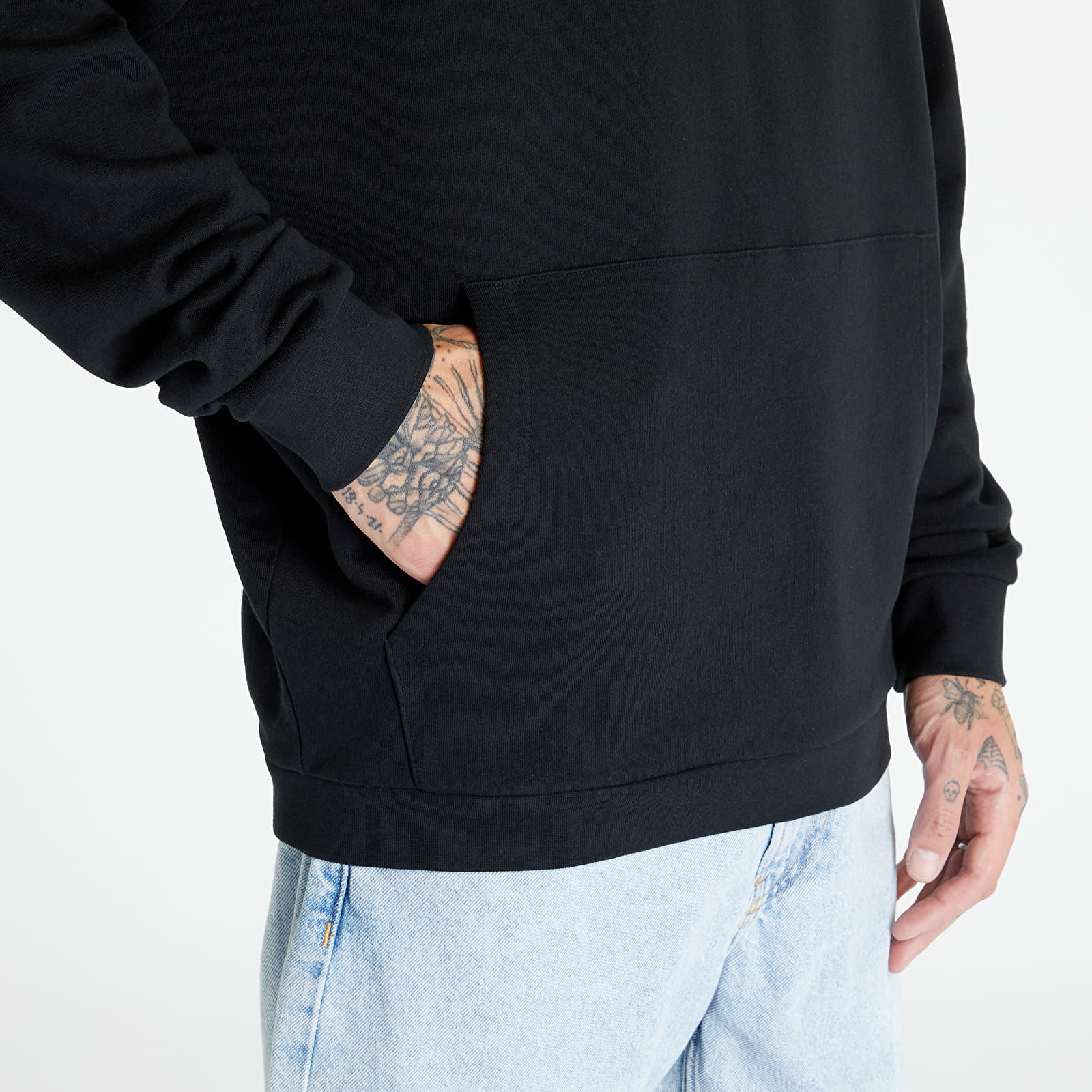 Hanorace Urban Classics Hood Embroidery Hoody Black