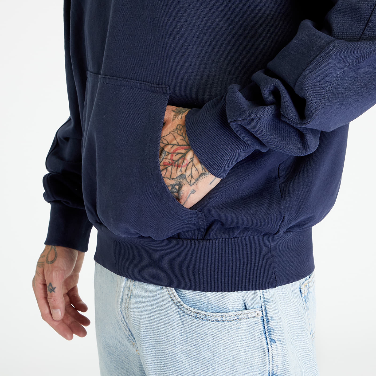 Hoodies and sweatshirts  Urban Classics Heavy Terry Garment Dye Hoody Dark Blue