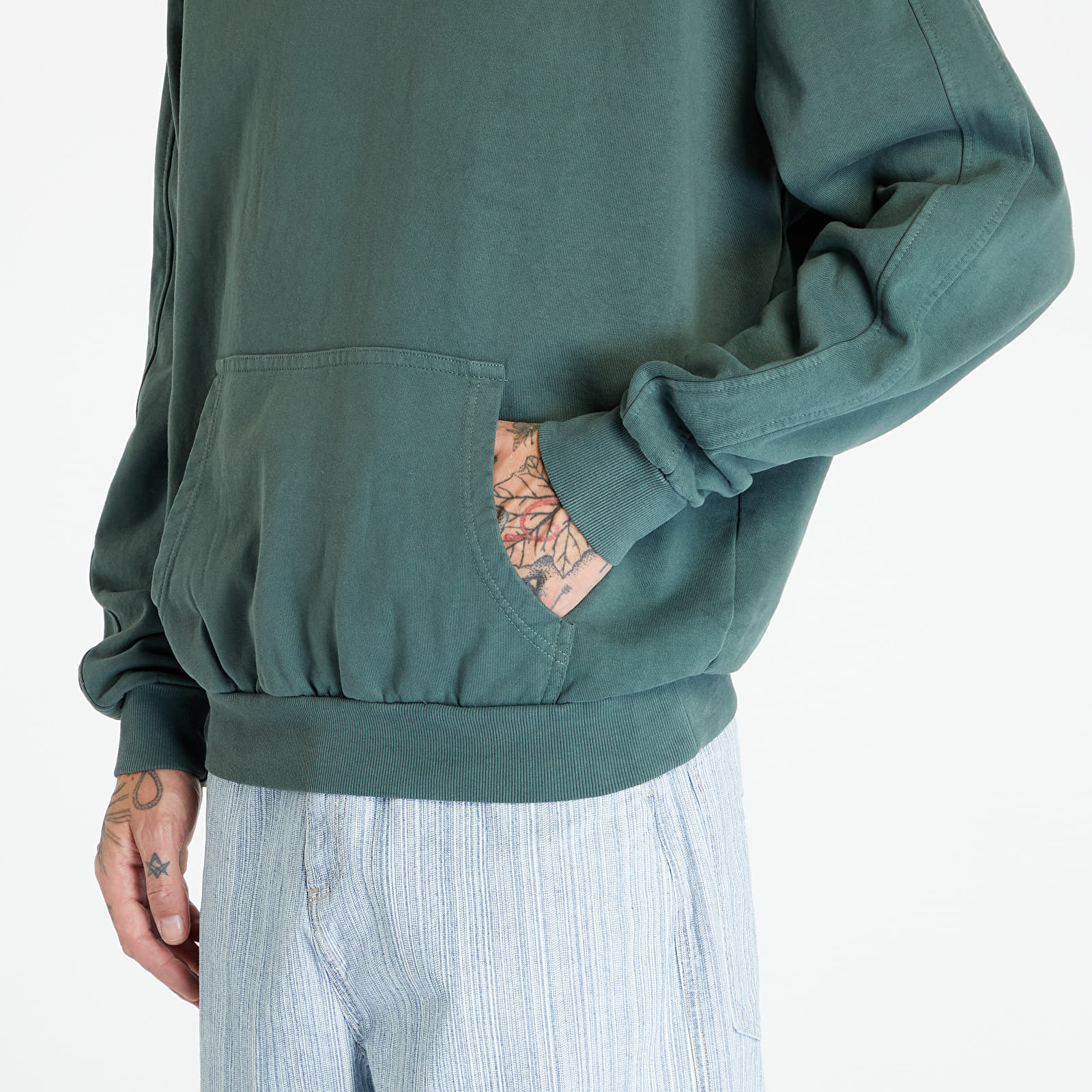 Hoodies and sweatshirts  Urban Classics Heavy Terry Garment Dye Hoody Bottle Green