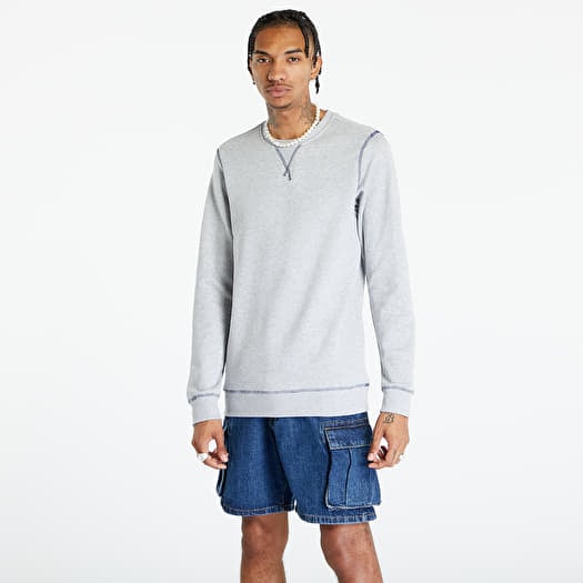 Φούτερ Urban Classics Organic Contrast Flatlock Stitched Crew Grey/ Dark Blue