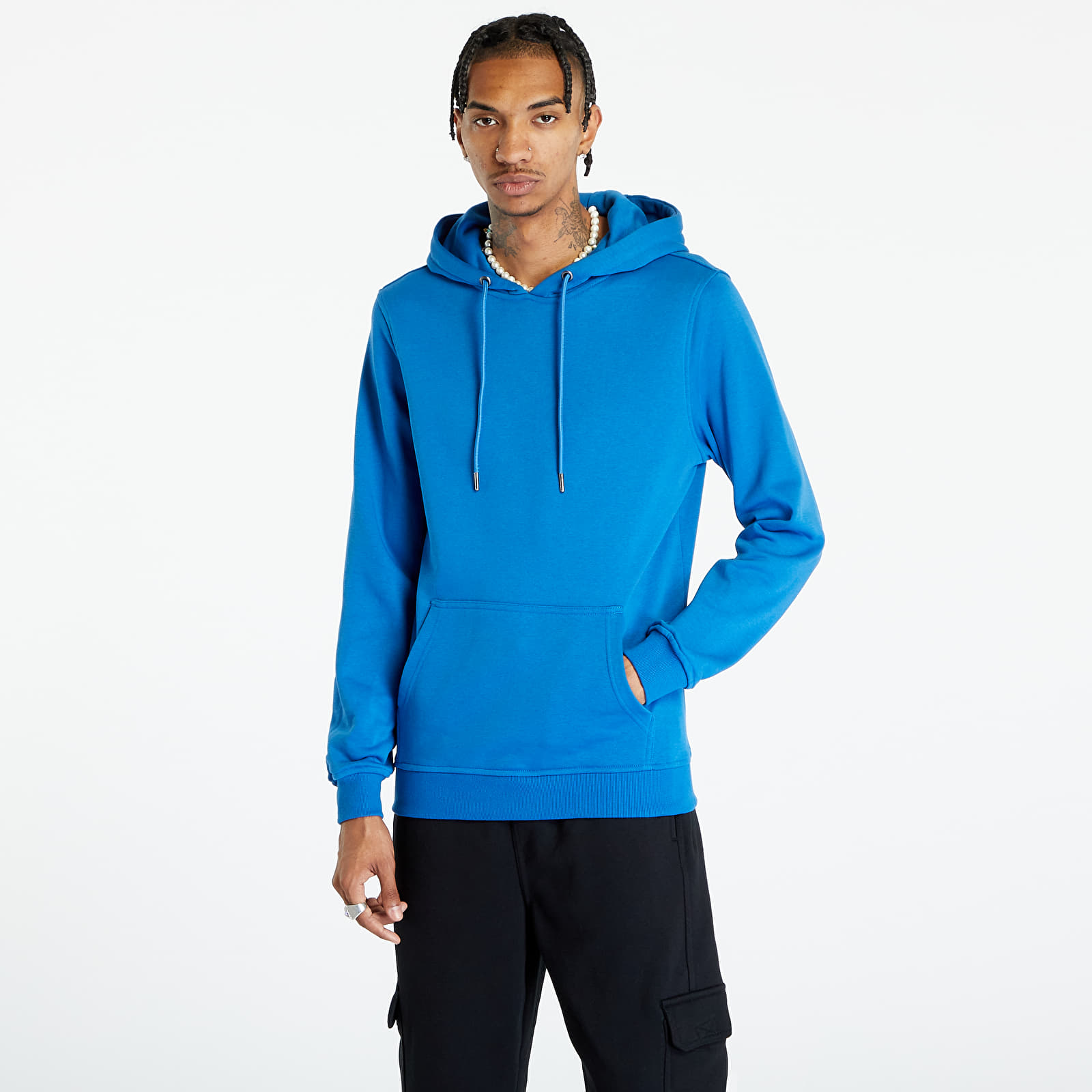Hoodies and sweatshirts Urban Classics Basic Terry Hoody Sporty Blue