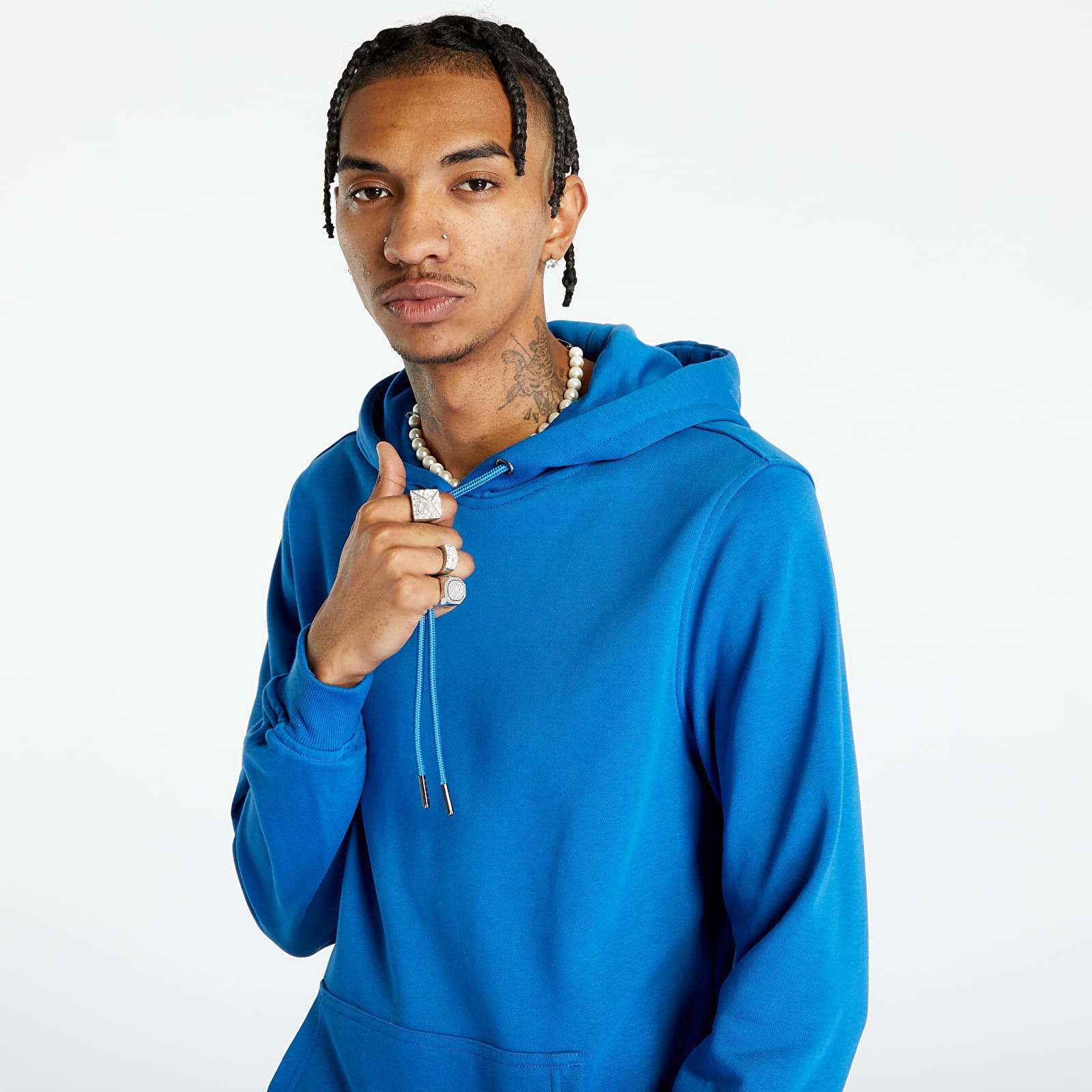 Hoodies and sweatshirts Urban Classics Basic Terry Hoody Sporty Blue