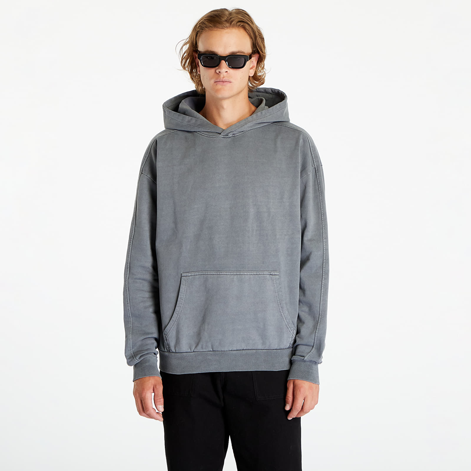 Hoodies och sweatshirts Urban Classics Heavy Terry Garment Dye Hoody Dark Blue