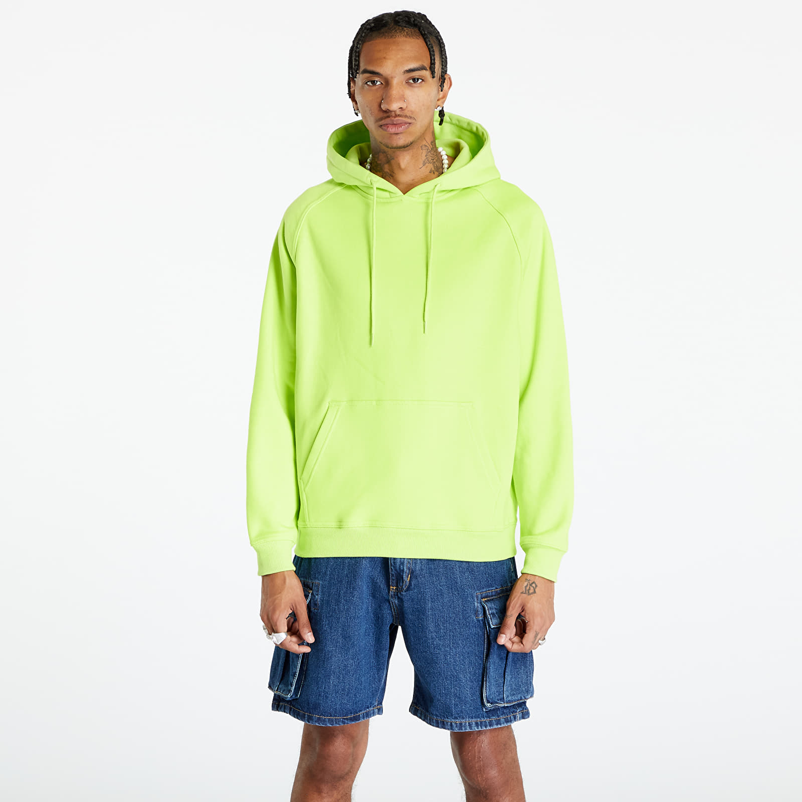 Mikiny Urban Classics Blank Hoody Frozen Yellow