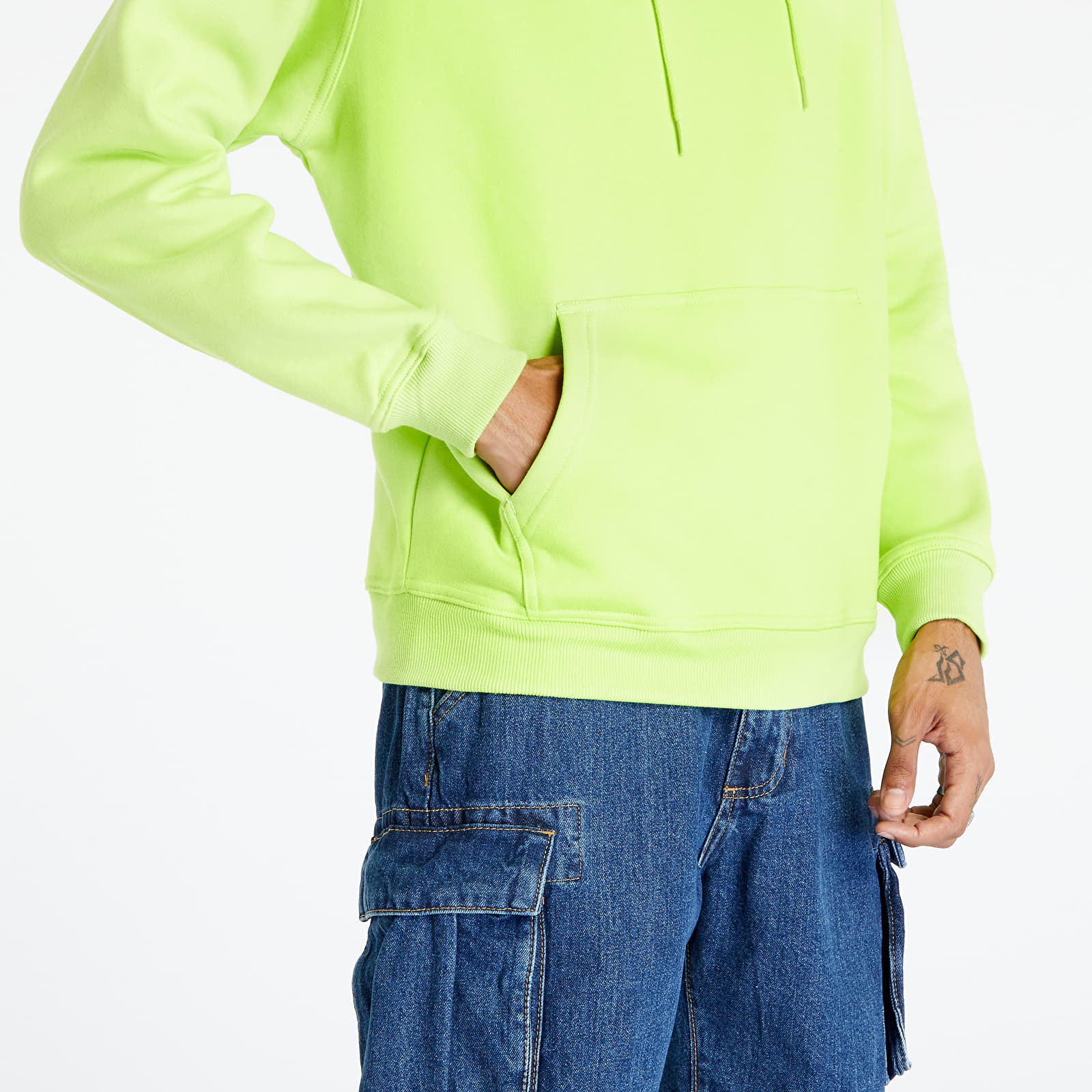 Mikiny Urban Classics Blank Hoody Frozen Yellow