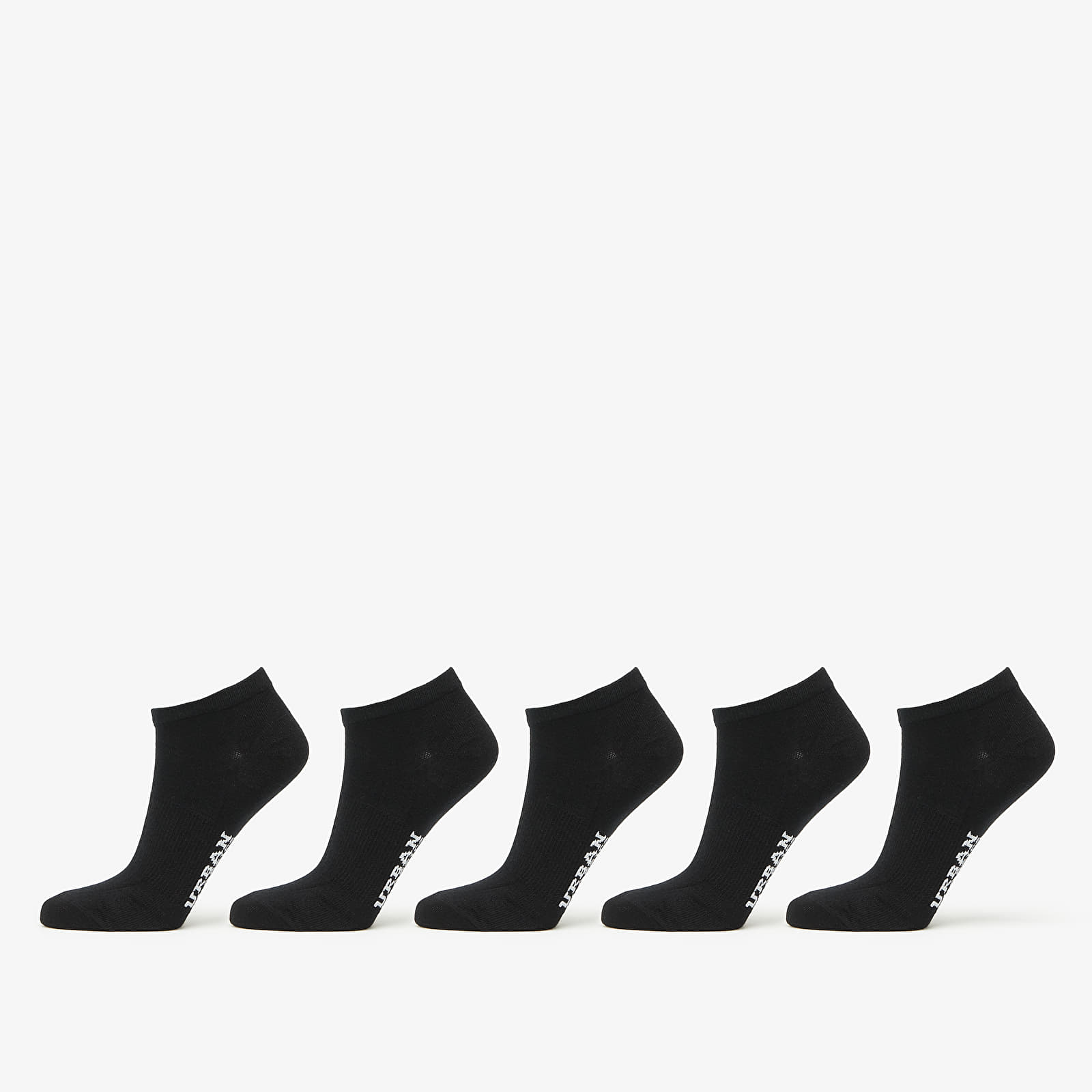 Socks Urban Classics Logo No Show Socks 5-Pack Black
