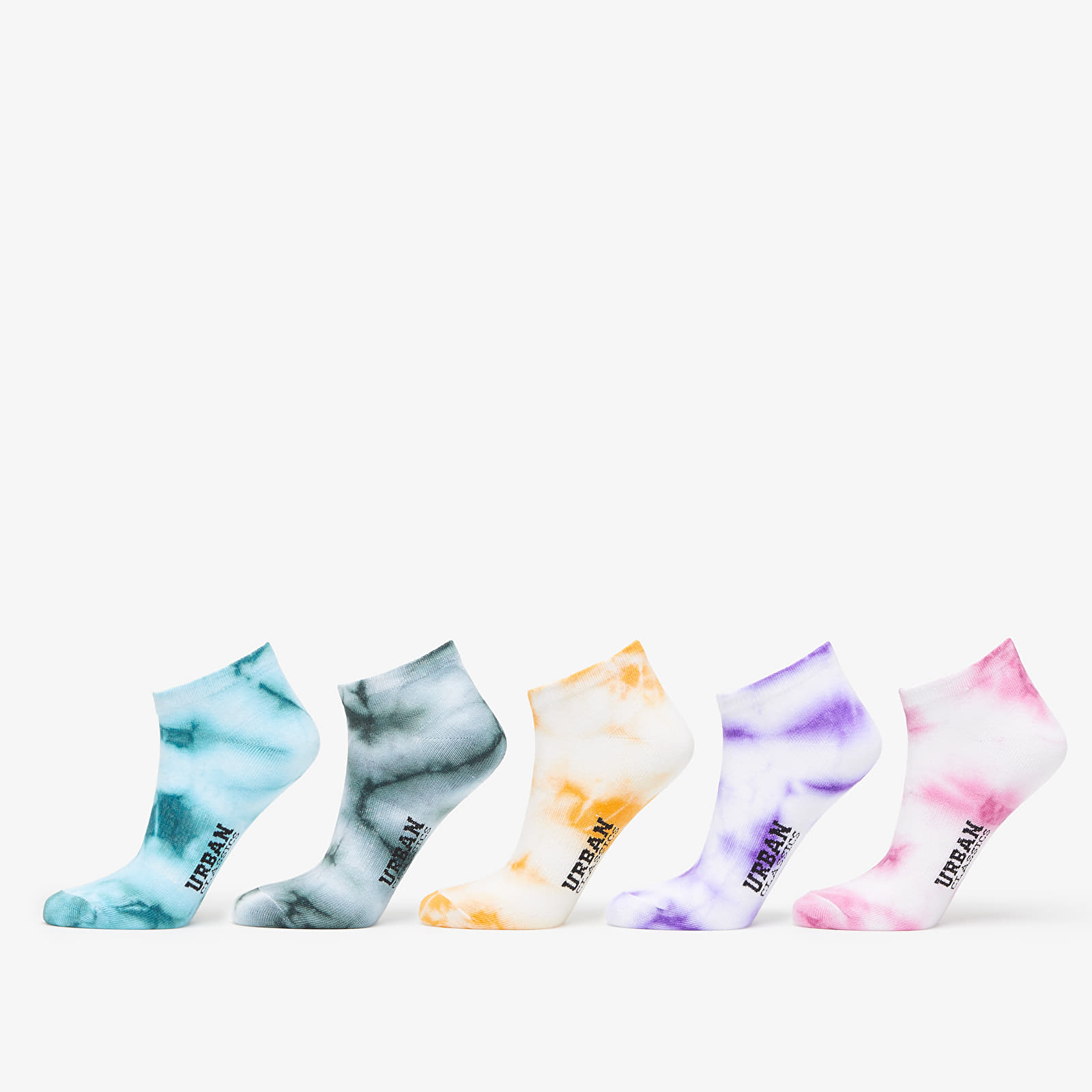 Socken Urban Classics Tie Dye Invisible Socks 5-Pack Multicolor