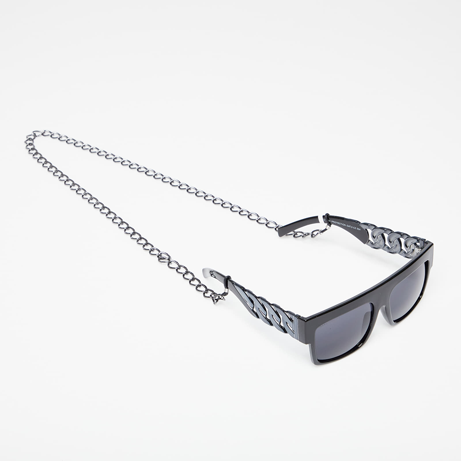 Sonnenbrillen Urban Classics Sunglasses Zakynthos with Chain Black/ Silver