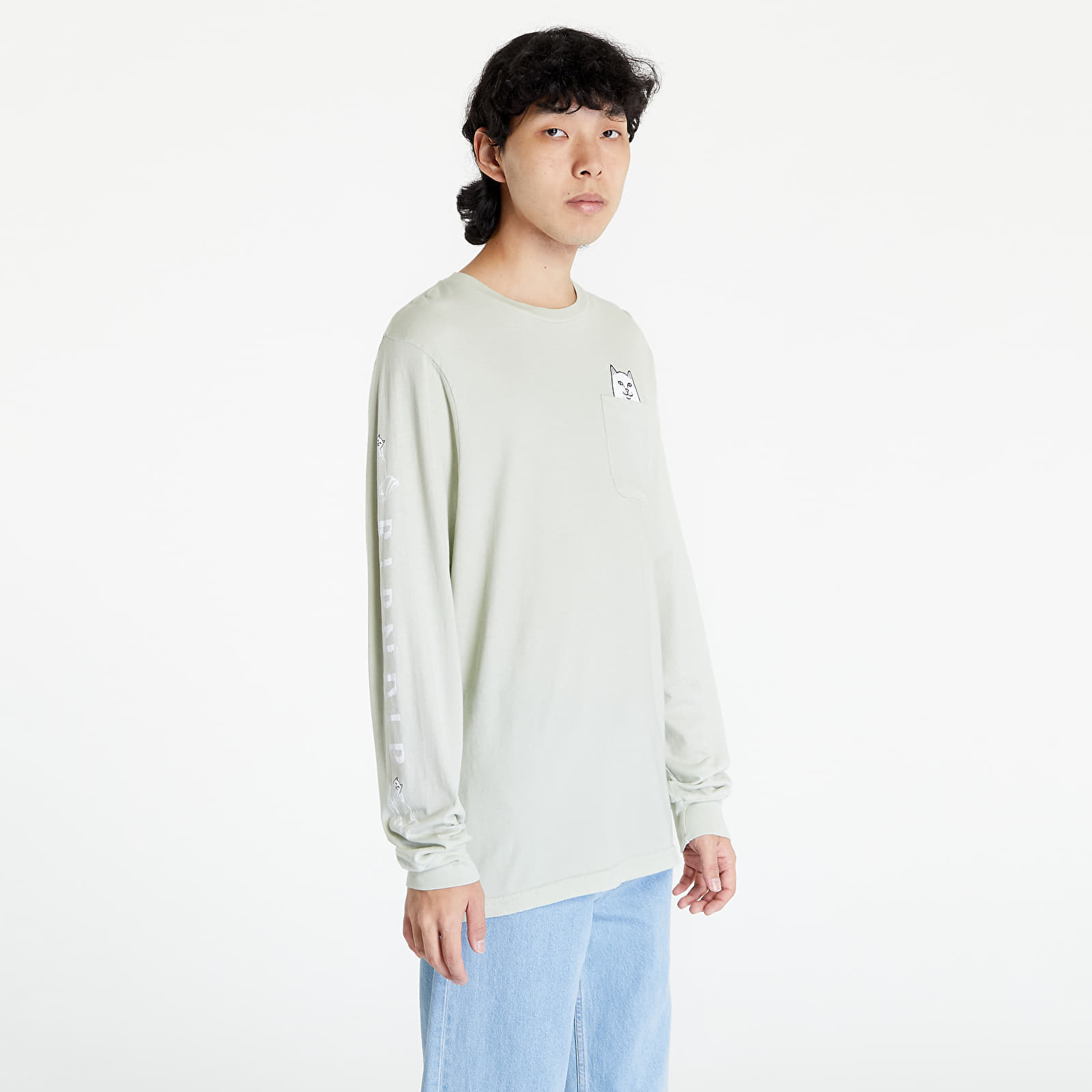 T-krekli RIPNDIP Lord Nermal Long Sleeve Sage
