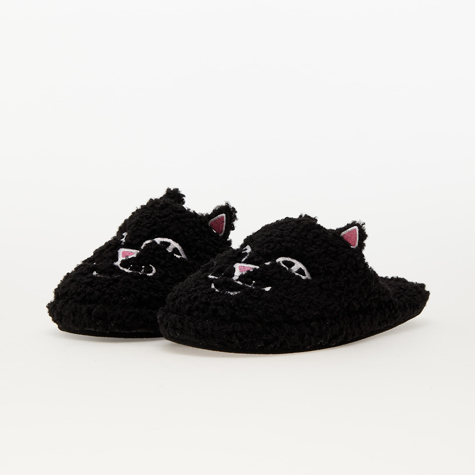 Herenslippers RIPNDIP Jerm Face Fuzzy House Slippers Black