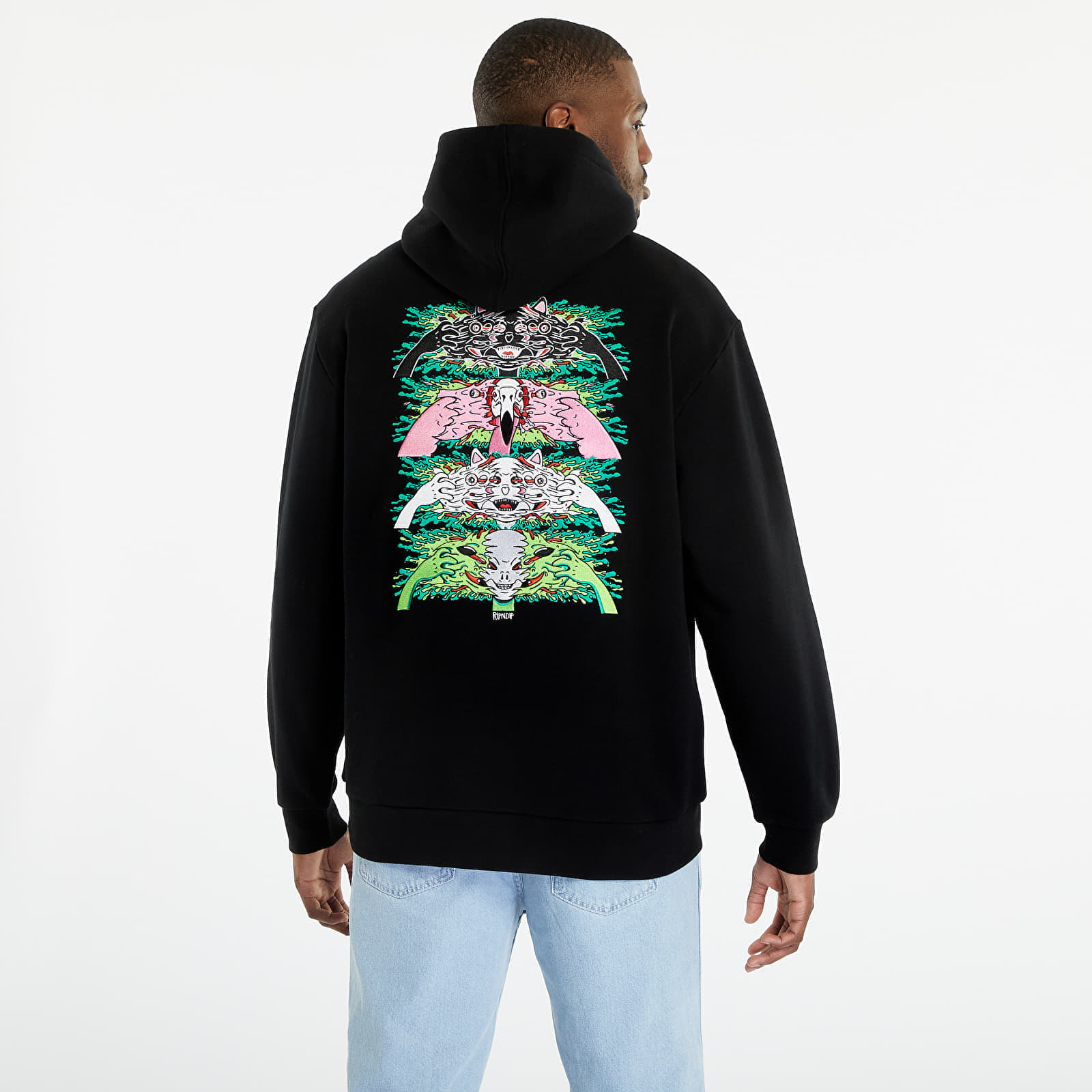 Mikiny RIPNDIP Skull Face Hoodie Black