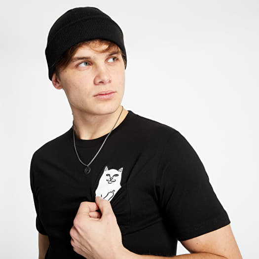 T shirts RIPNDIP Lord Nermal Pocket Tee Black Queens