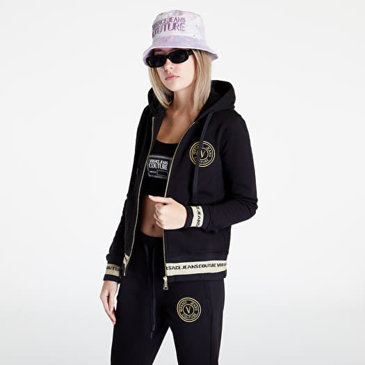 Hoodies and sweatshirts Versace Jeans Couture R Vemblem S Embro Sweatshirt Black Gold Queens