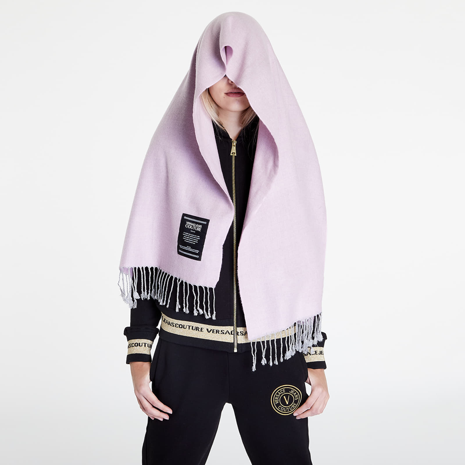 Scarves Versace Jeans Couture Solid Colour Scarf Aubergine