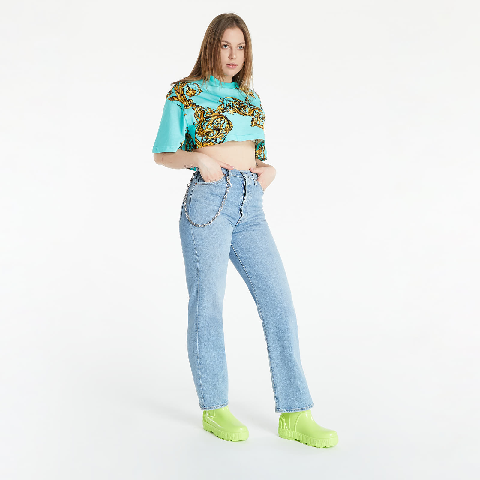 Tricouri Versace Jeans Couture Maglietta T-Shirt Barocco