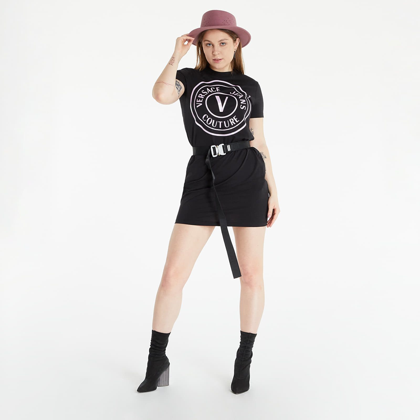 Dresses Versace Jeans Couture Sweatdress Serilogo Black