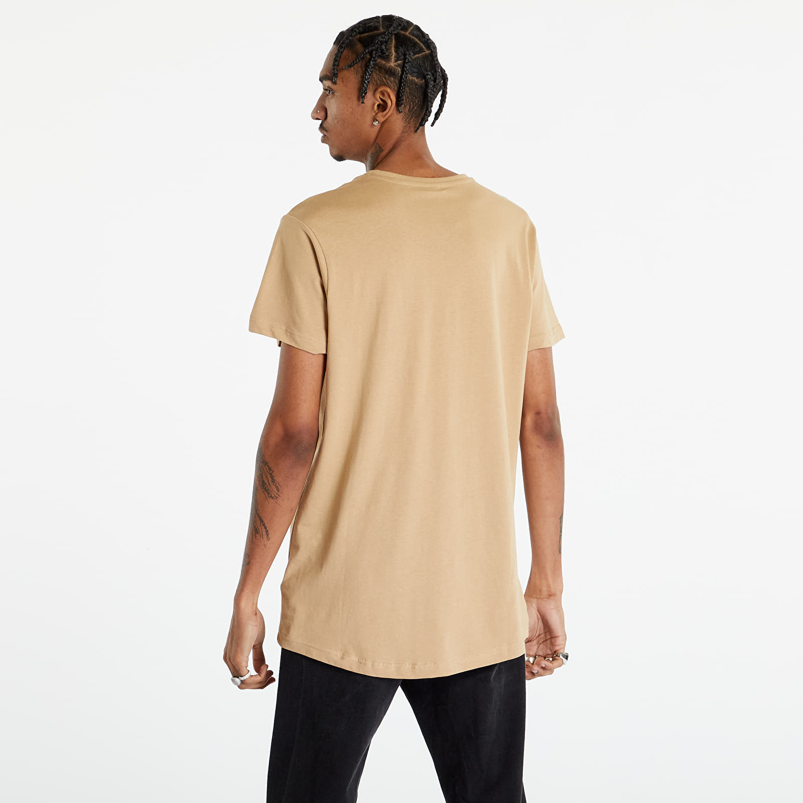 Ανδρικά ρούχα Urban Classics Shaped Long Tee Union Beige