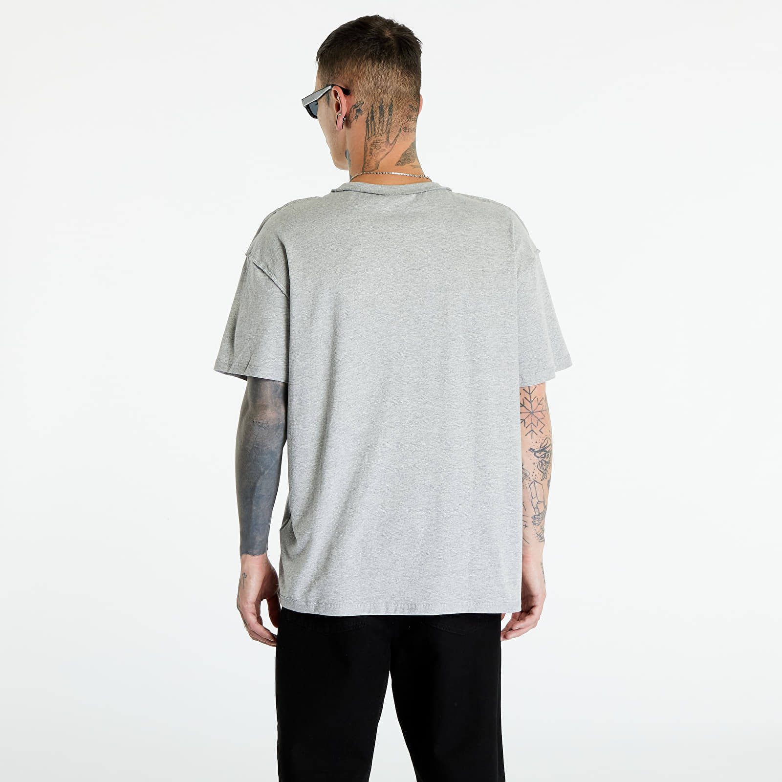 T-shirts Urban Classics Oversized Inside Out Tee Grey