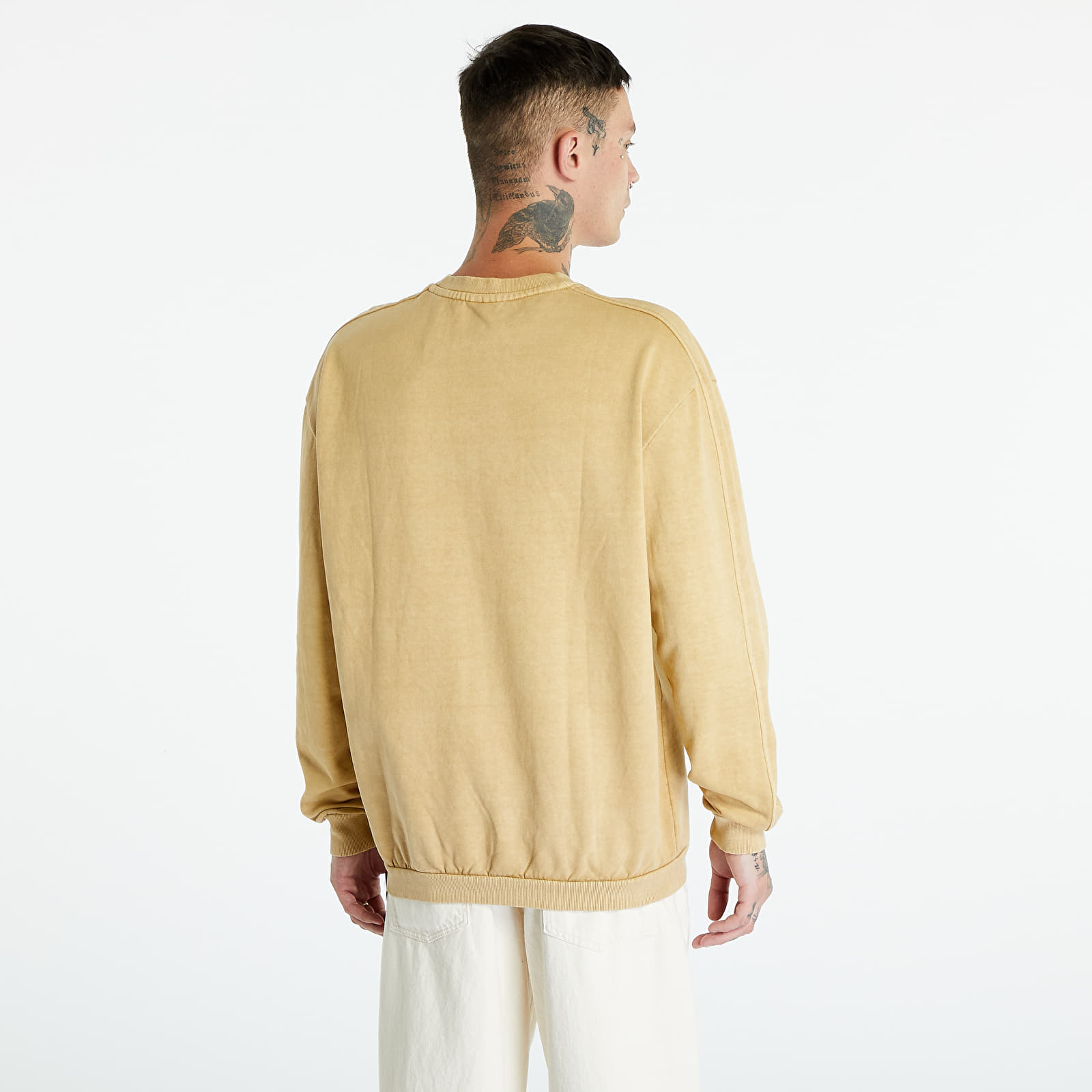 Sweatshirts Urban Classics Heavy Terry Garment Dye Crew Union Beige