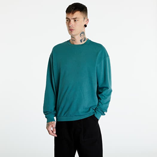 Sweatshirt Urban Classics Pigment Dyed Crew Neck Teal