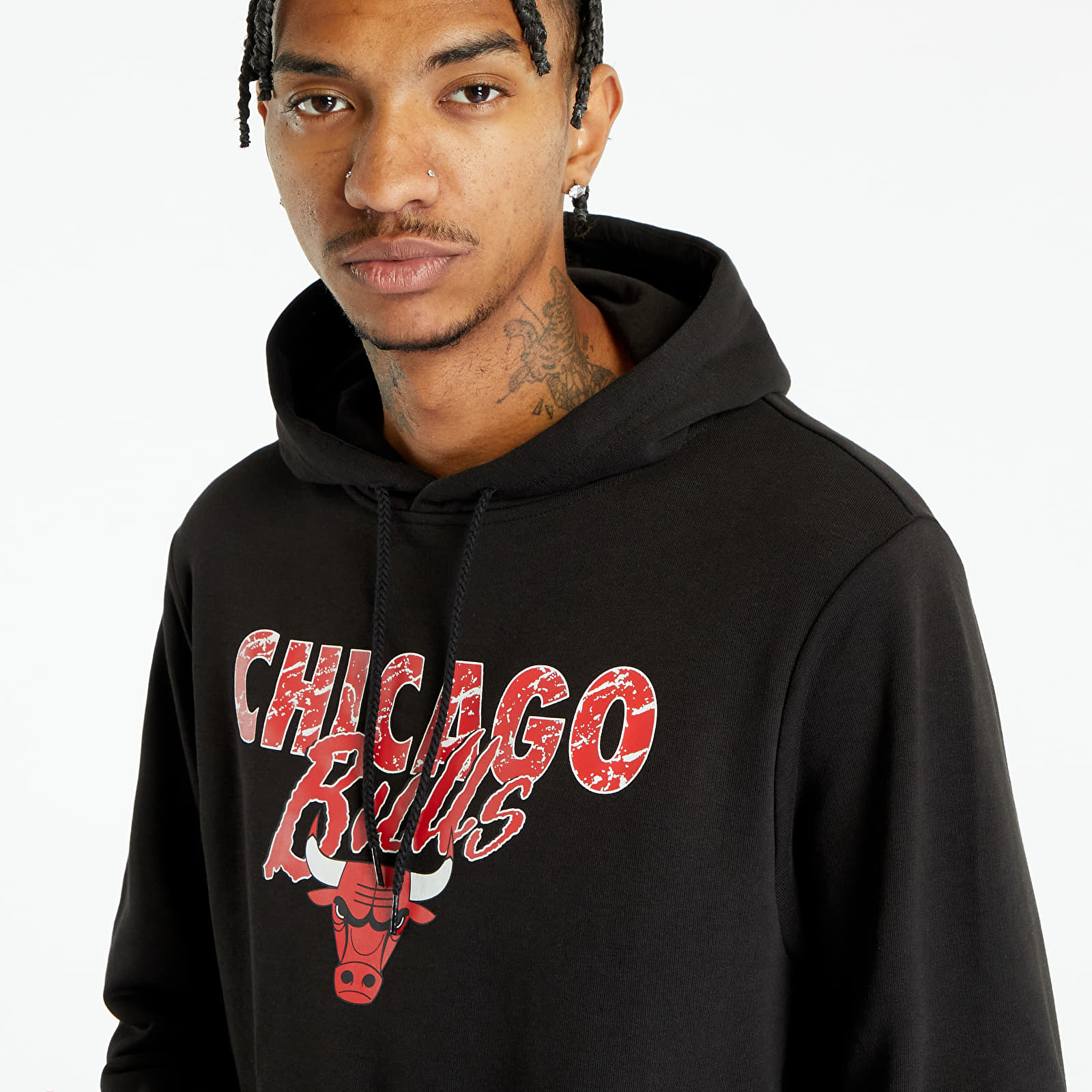 Hanorace New Era Team Script Hoody Chicago Bulls Black/ Front Door Red
