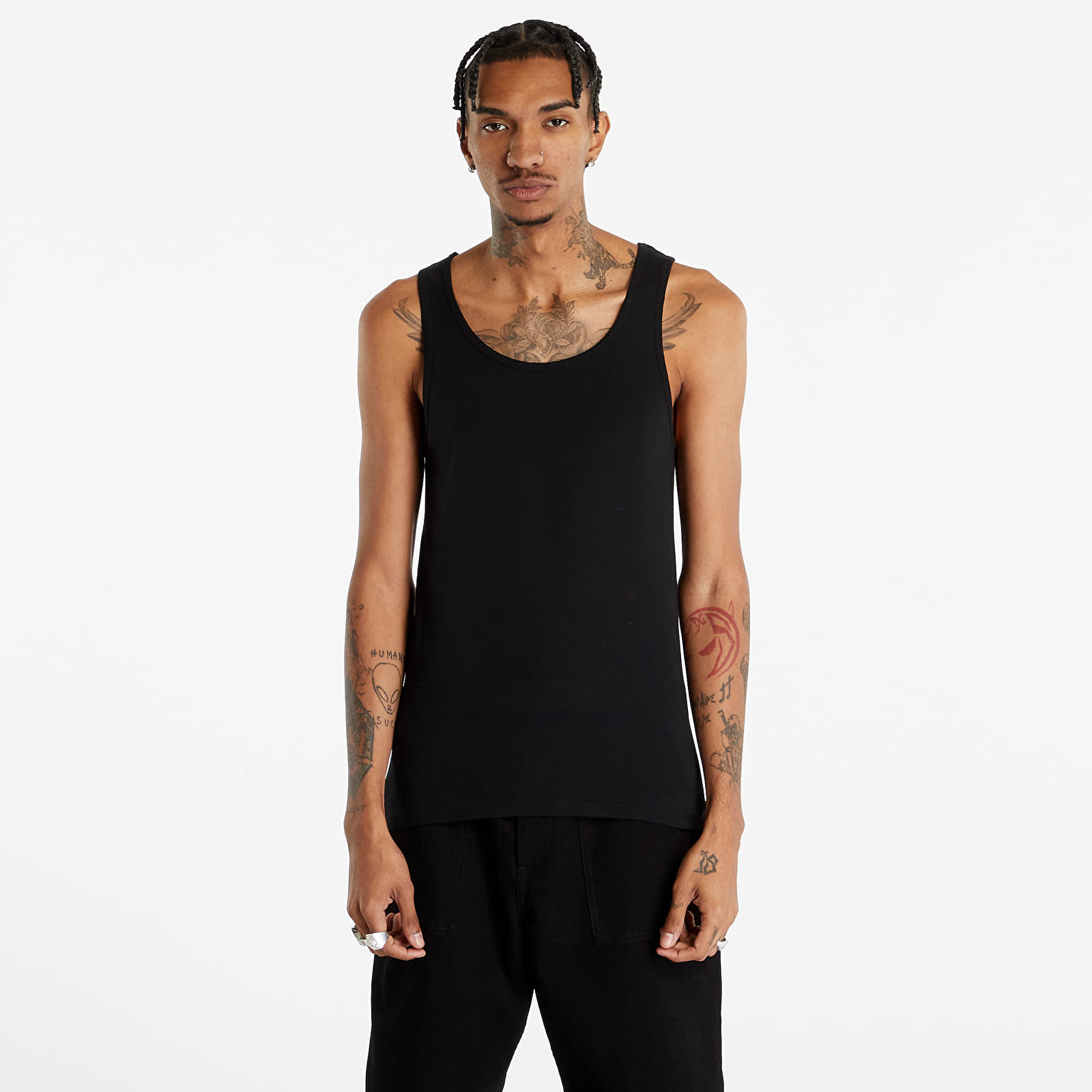 Tank Tops Urban Classics 2-Pack Seamless Tanktop Black