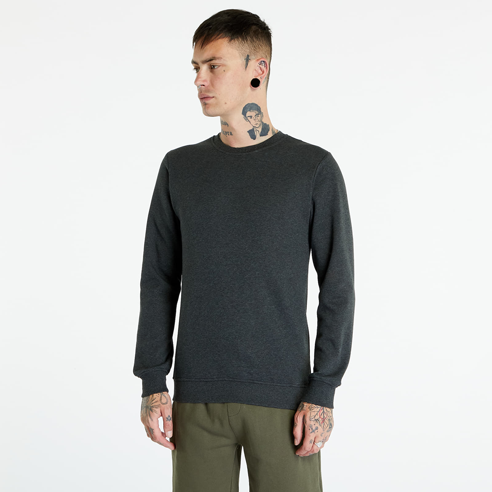 Hættetrøjer og sweatshirts Urban Classics Basic Terry Crew Charcoal