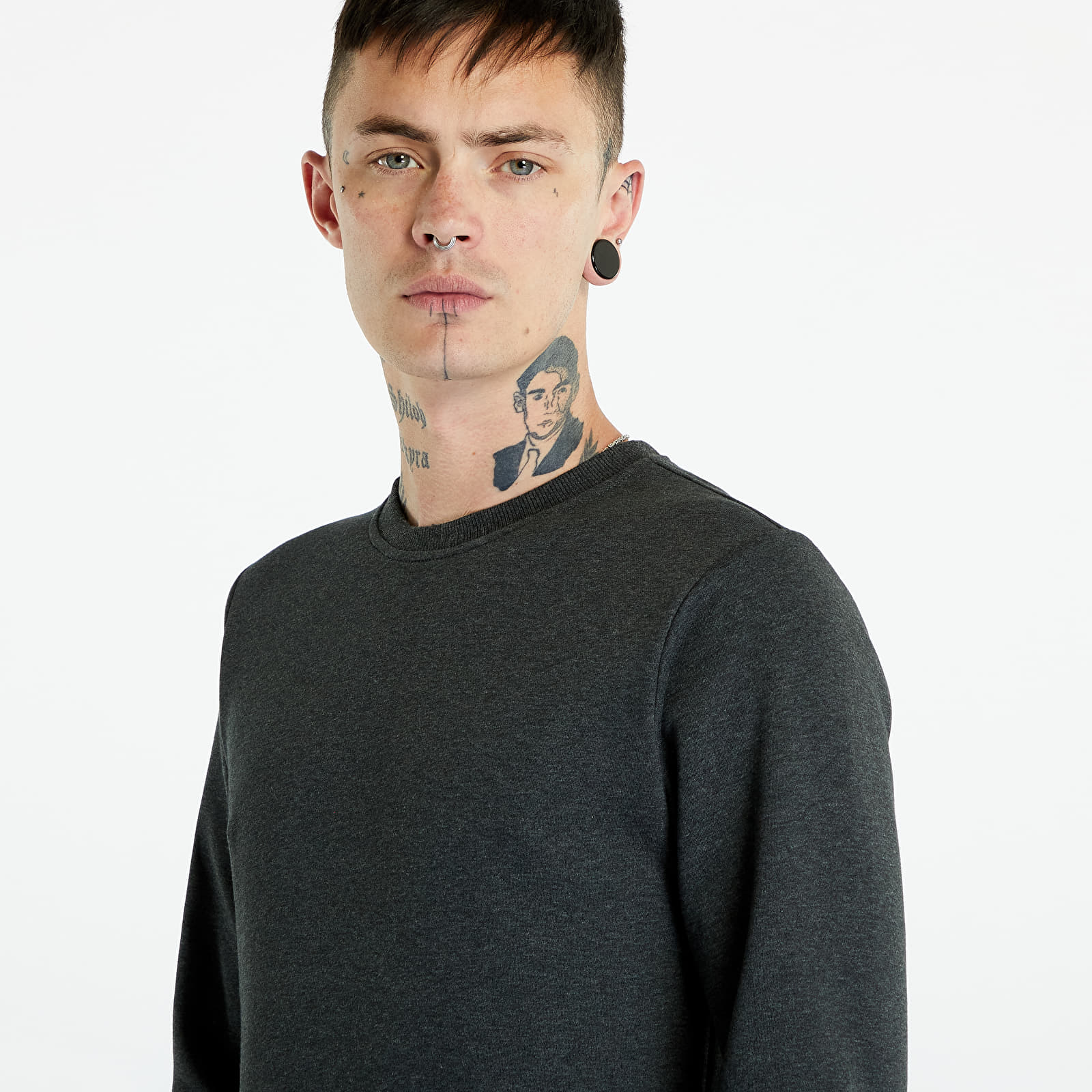 Hættetrøjer og sweatshirts Urban Classics Basic Terry Crew Charcoal