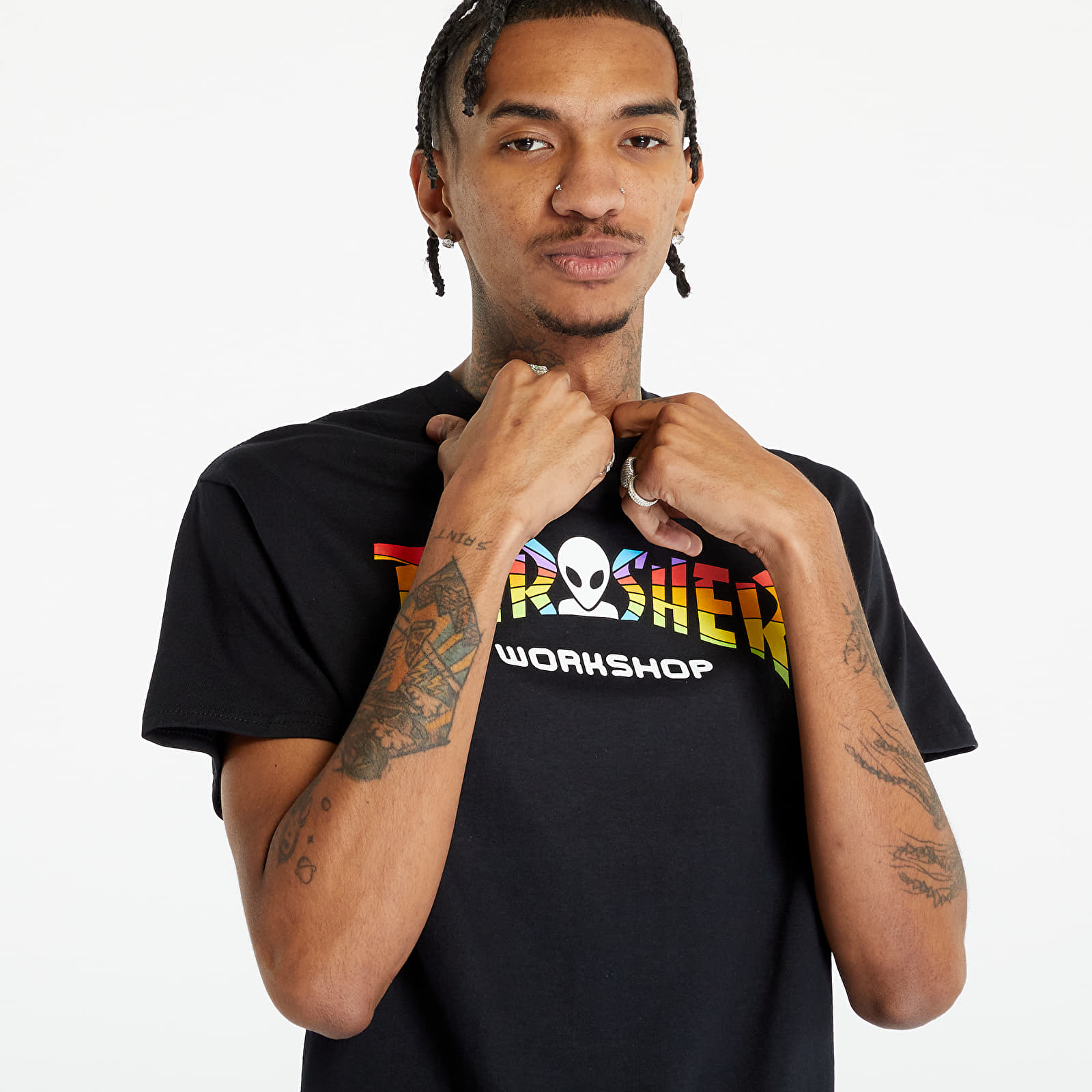 T-shirts  Thrasher x AWS Spectrum T-shirt Black