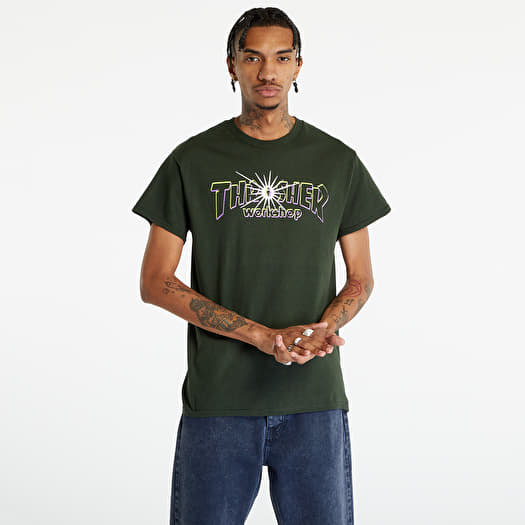T Shirts Thrasher x AWS Nova T shirt Forest Green Queens