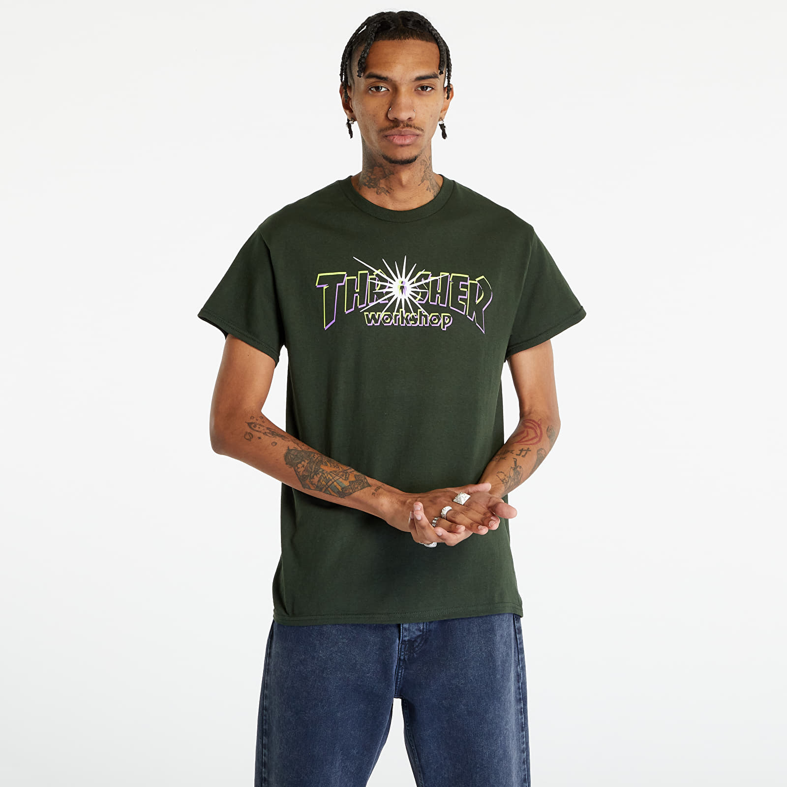 T-shirts Thrasher x AWS Nova T-shirt Forest Green