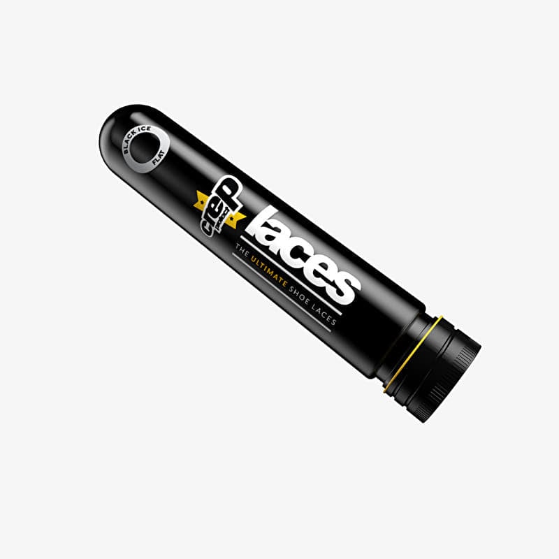 Crep Pre-Treated Laces Black Ice Flat